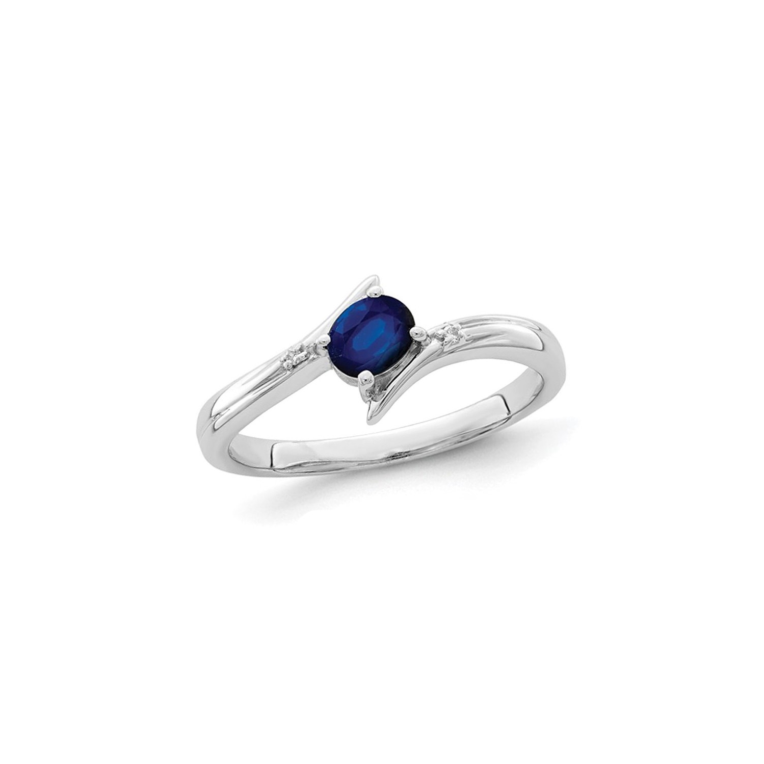 1/2 Carat Natural Sapphire Ring in Sterling Silver