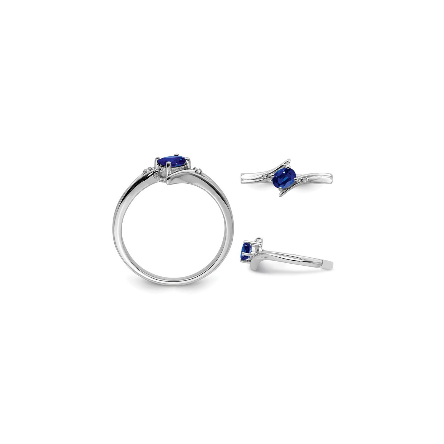 1/2 Carat Natural Sapphire Ring in Sterling Silver