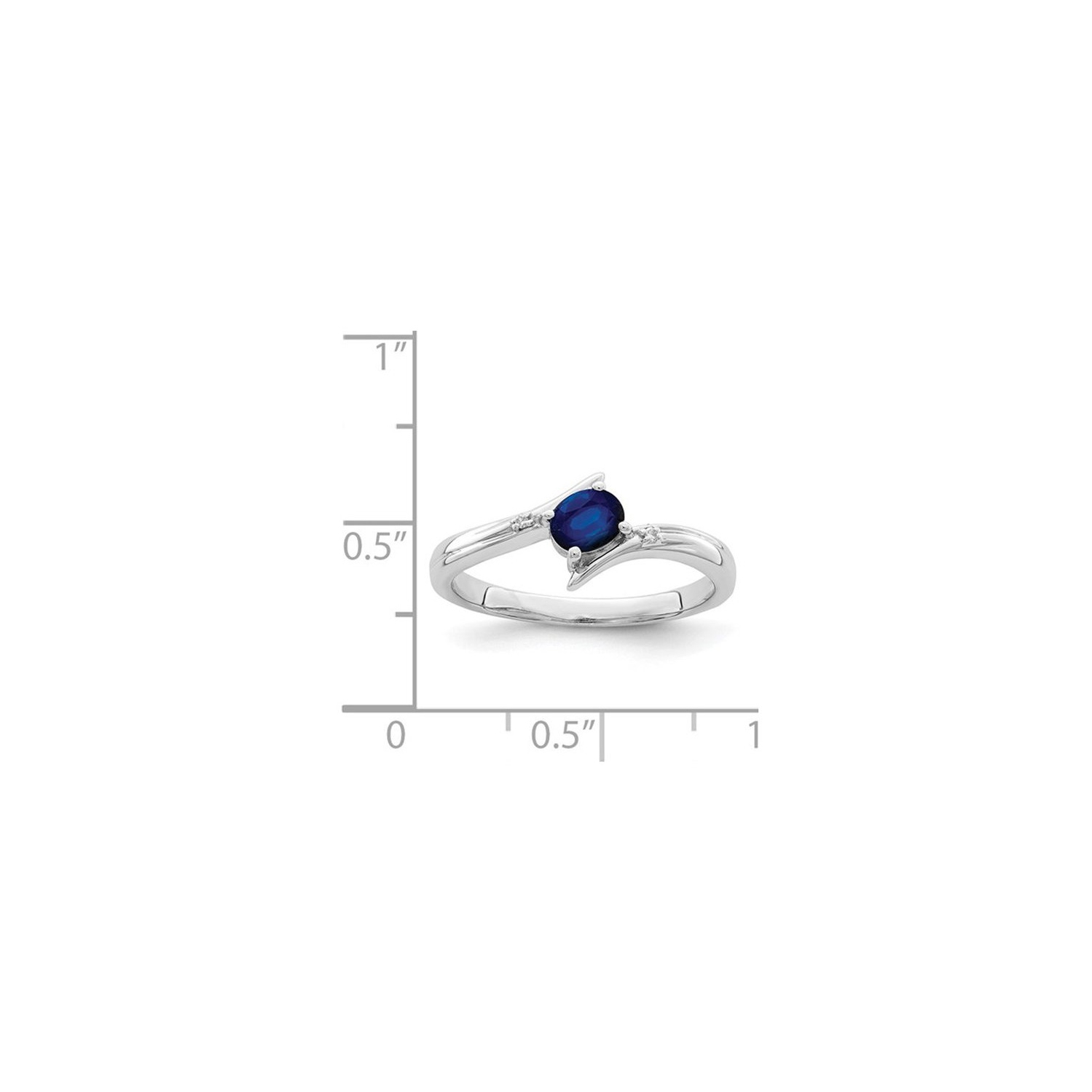 1/2 Carat Natural Sapphire Ring in Sterling Silver