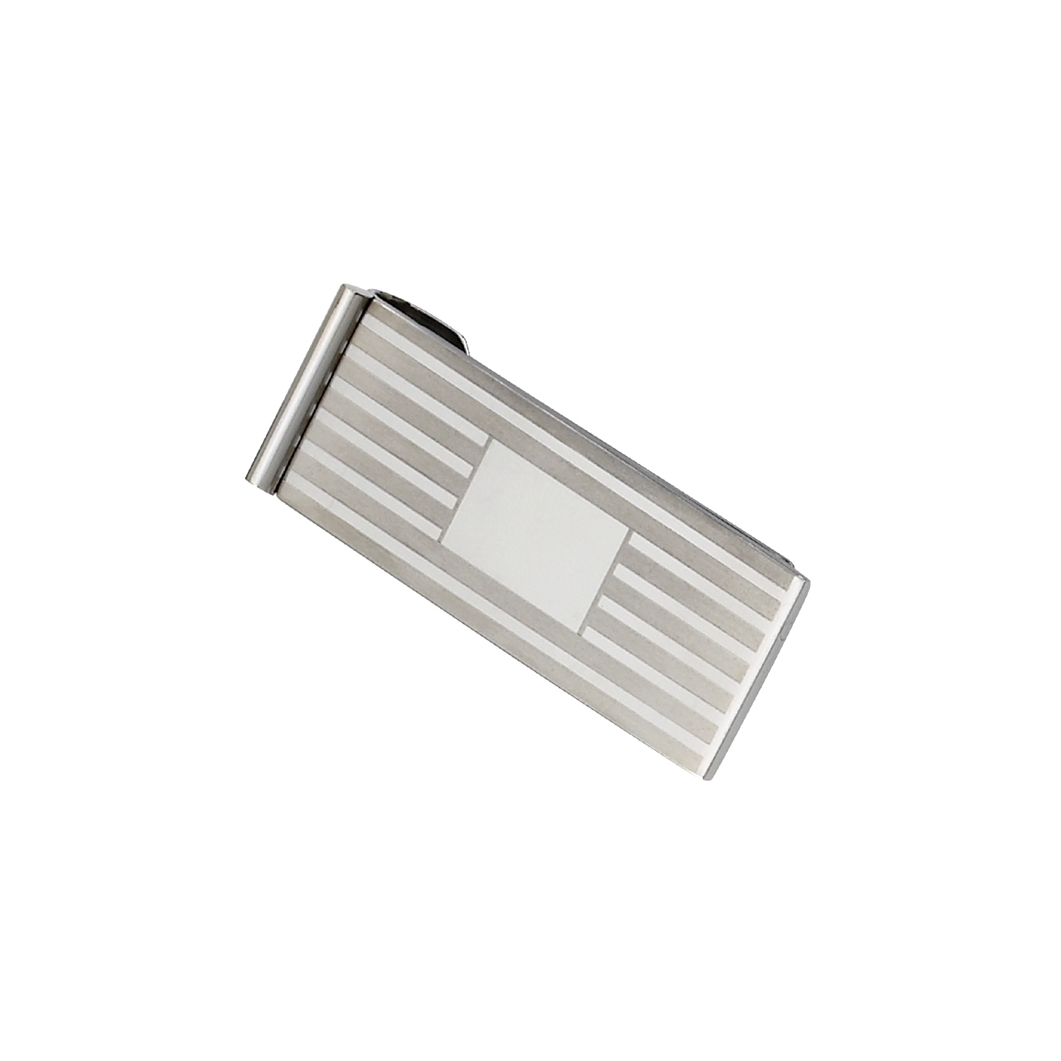 Mens Stainless Steel Brushed and Polished Money Clip