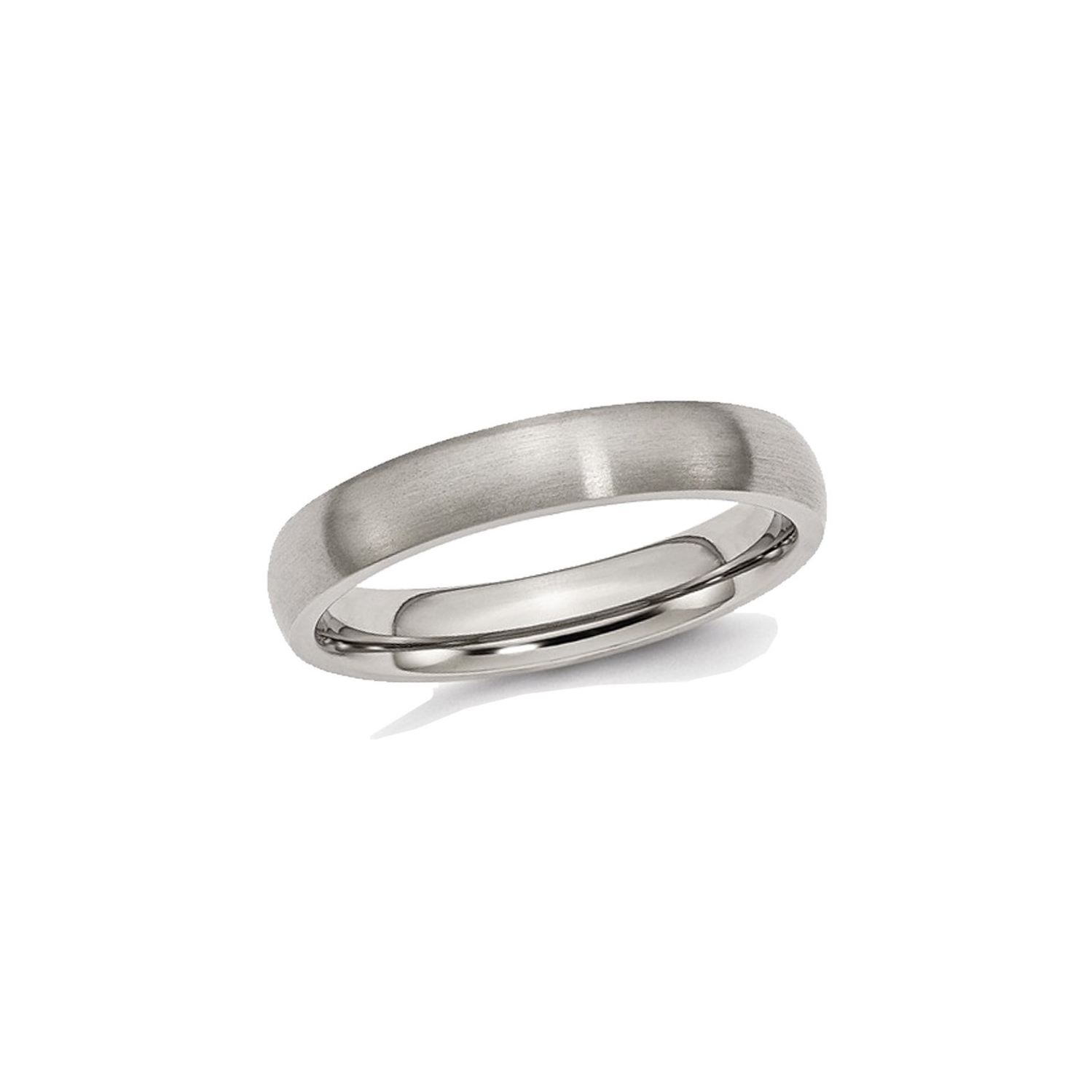 Mens 4mm Comfort Fit Titanium Wedding Band Ring