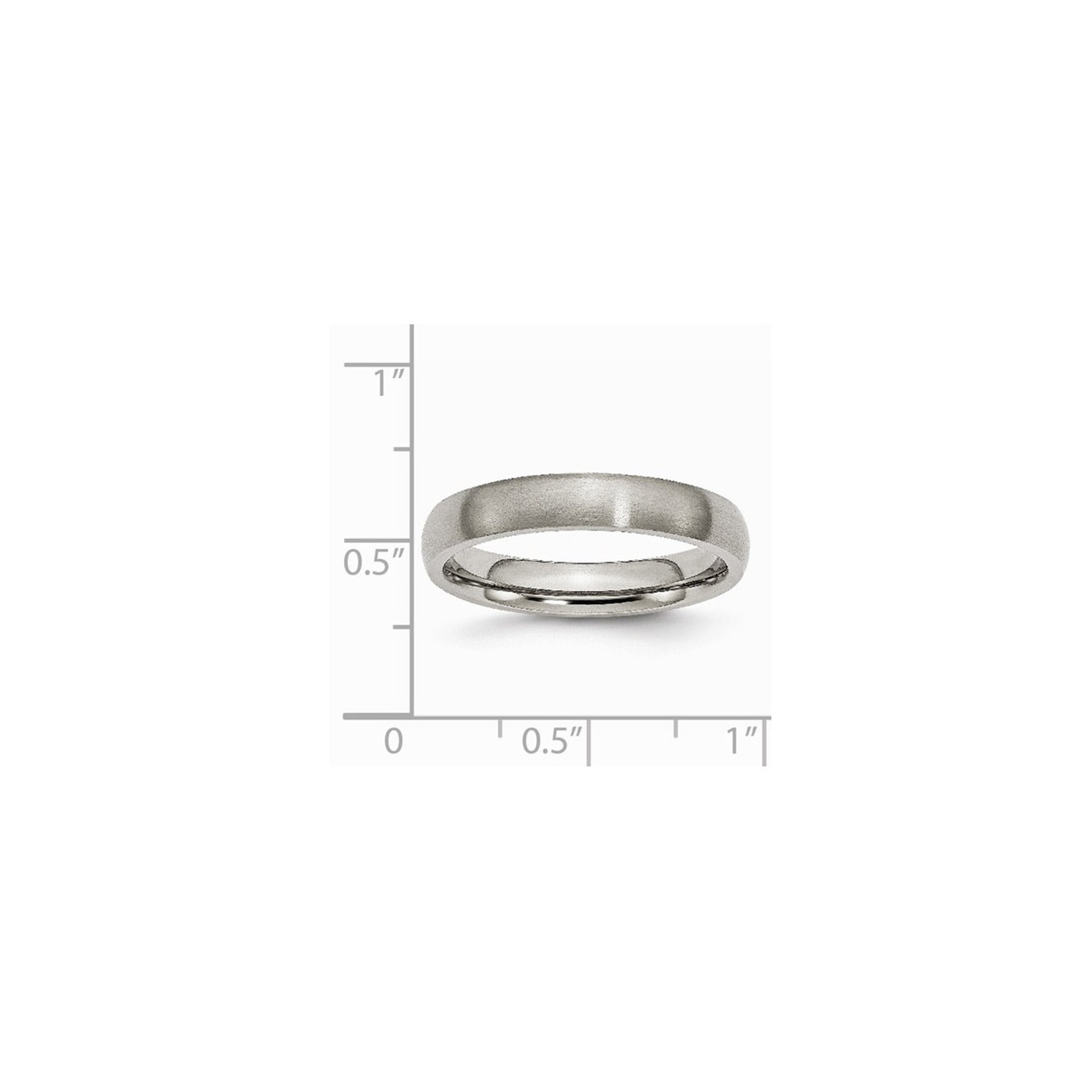 Mens 4mm Comfort Fit Titanium Wedding Band Ring