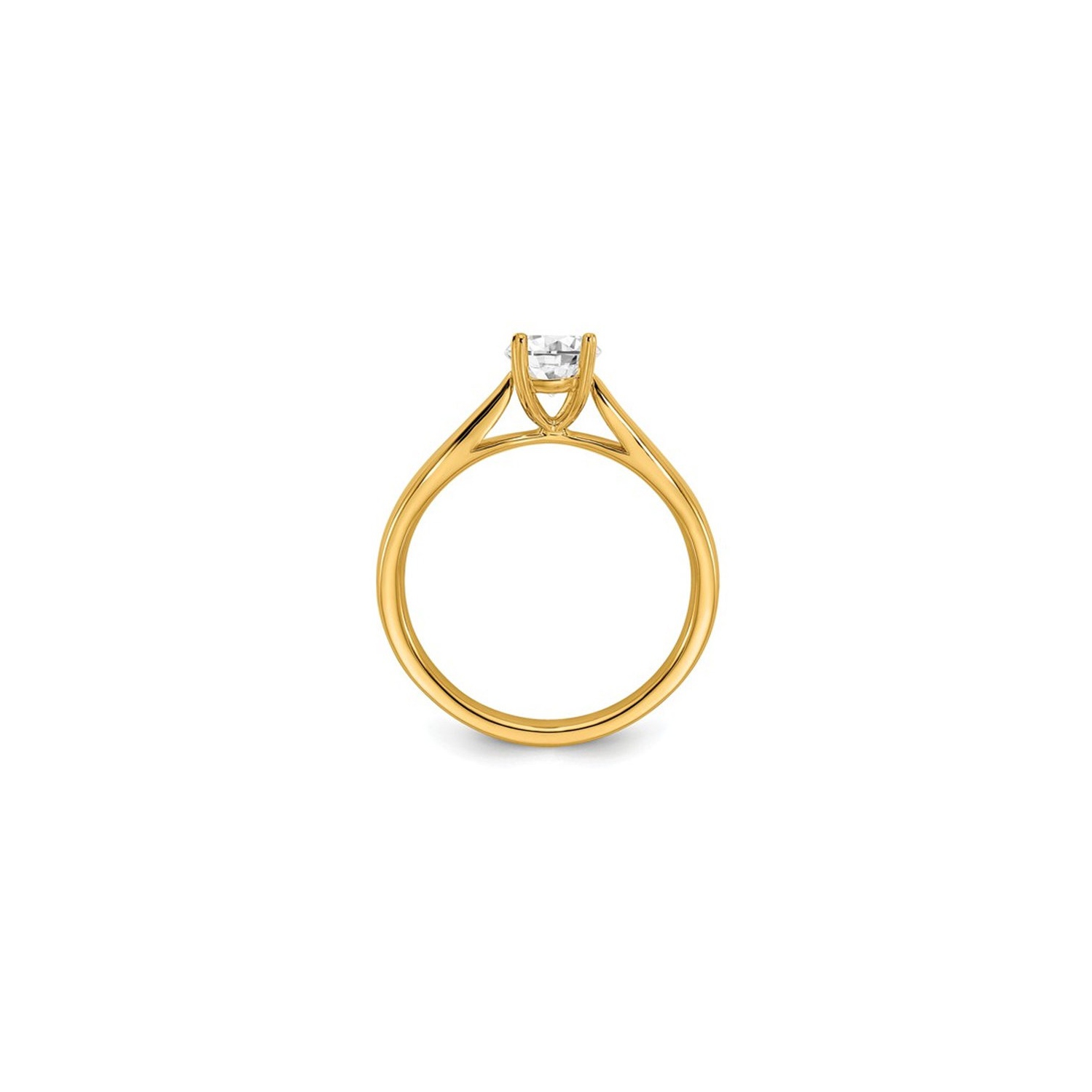 1/3 Carat Lab Grown Diamond Solitaire Engagement Ring in 14K Yellow Gold