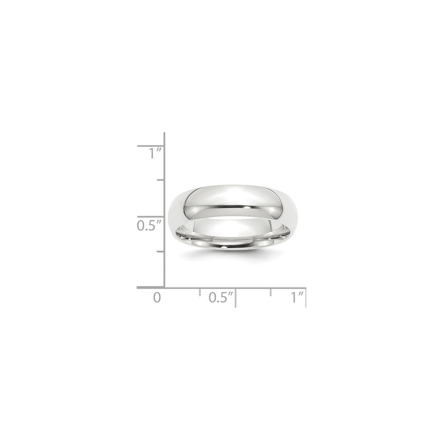 Mens Platinum Comfort Fit 8mm Lightweight Wedding Band Ring