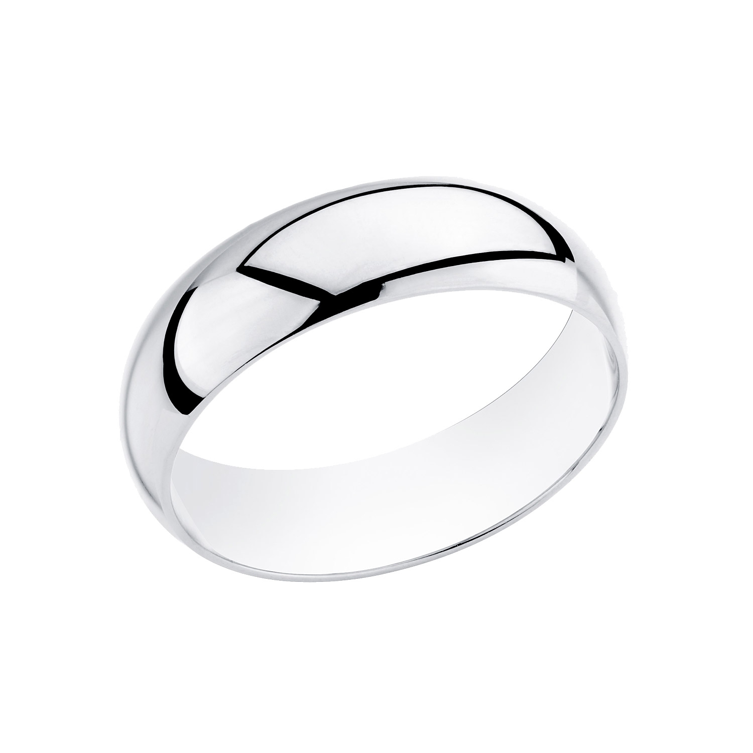 Mens Platinum Comfort Fit 8mm Lightweight Wedding Band Ring