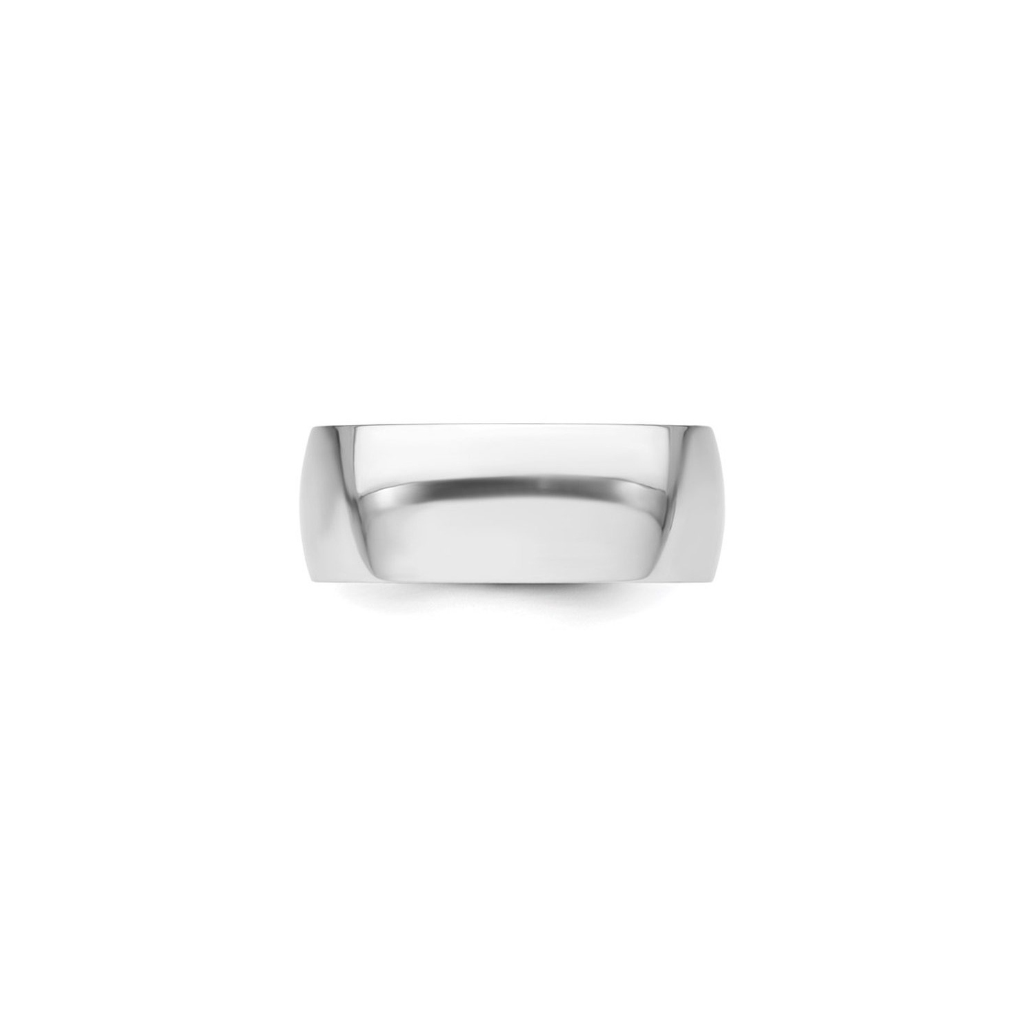 Mens Platinum Comfort Fit 8mm Lightweight Wedding Band Ring