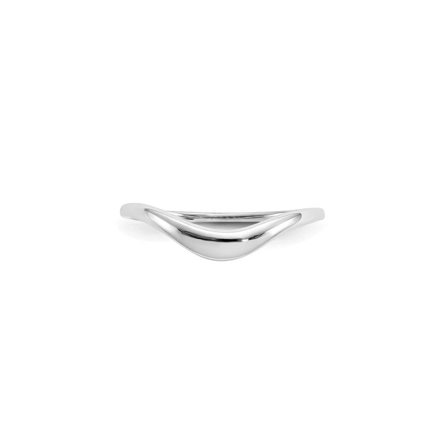Classic Swirl Ring Band in 14K White Gold