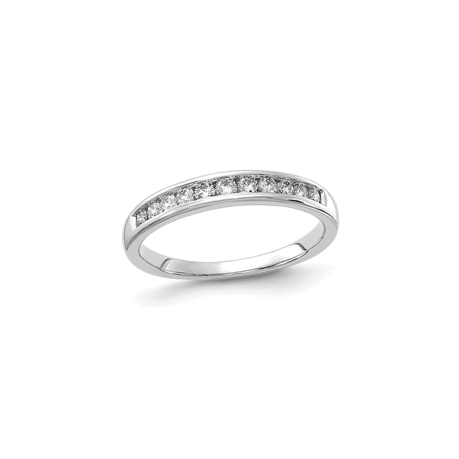 Alliance en or blanc 14K ct avec diamants d'un poids total de 1 ct/3&nbsp;carat et d'un poids total de diamants d'un poids total de 1 ct