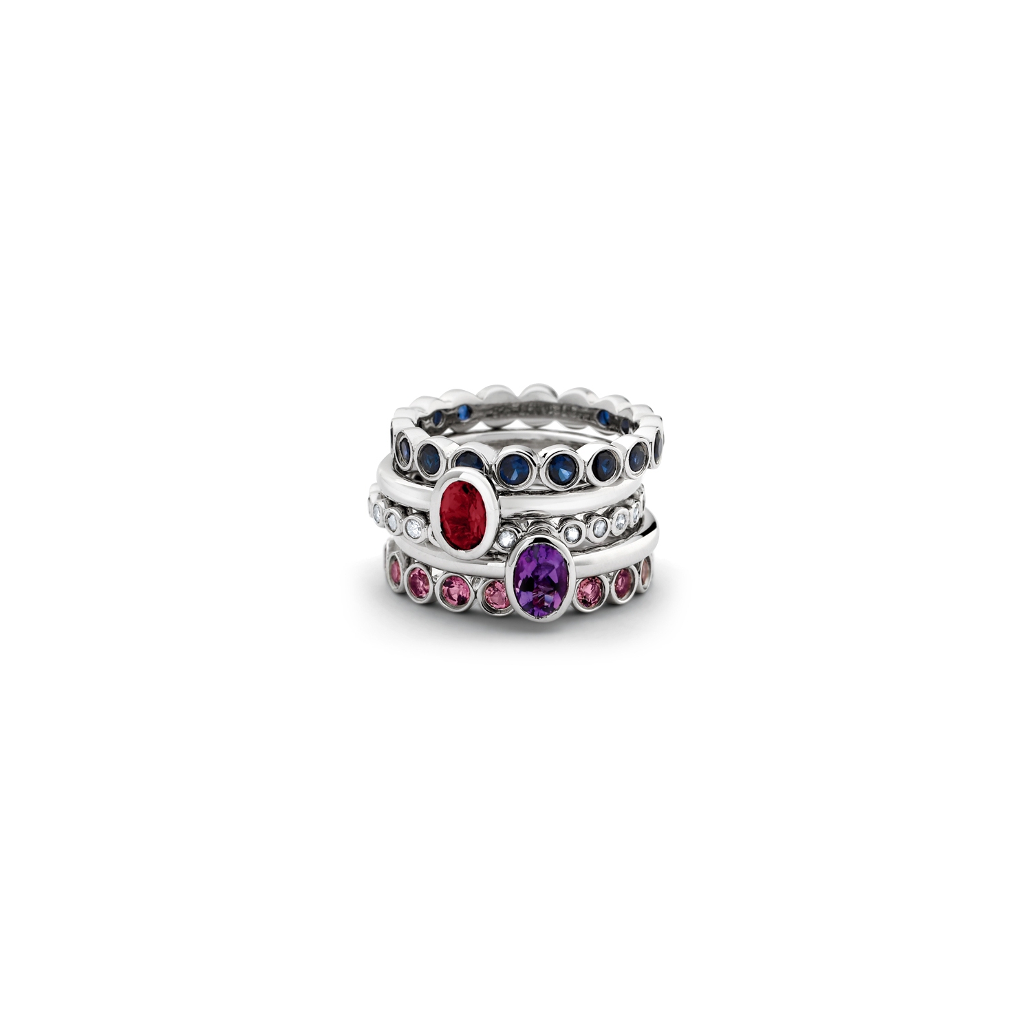1/2 Carat Oval Garnet Solitaire Ring in Sterling Silver
