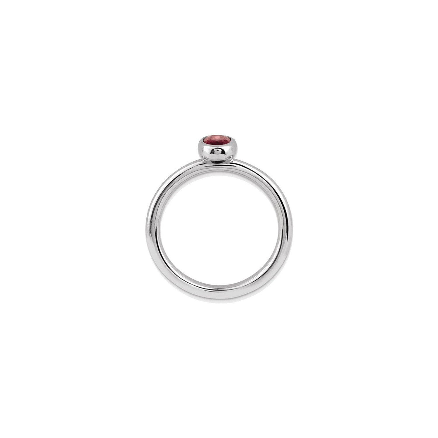 1/2 Carat Oval Garnet Solitaire Ring in Sterling Silver