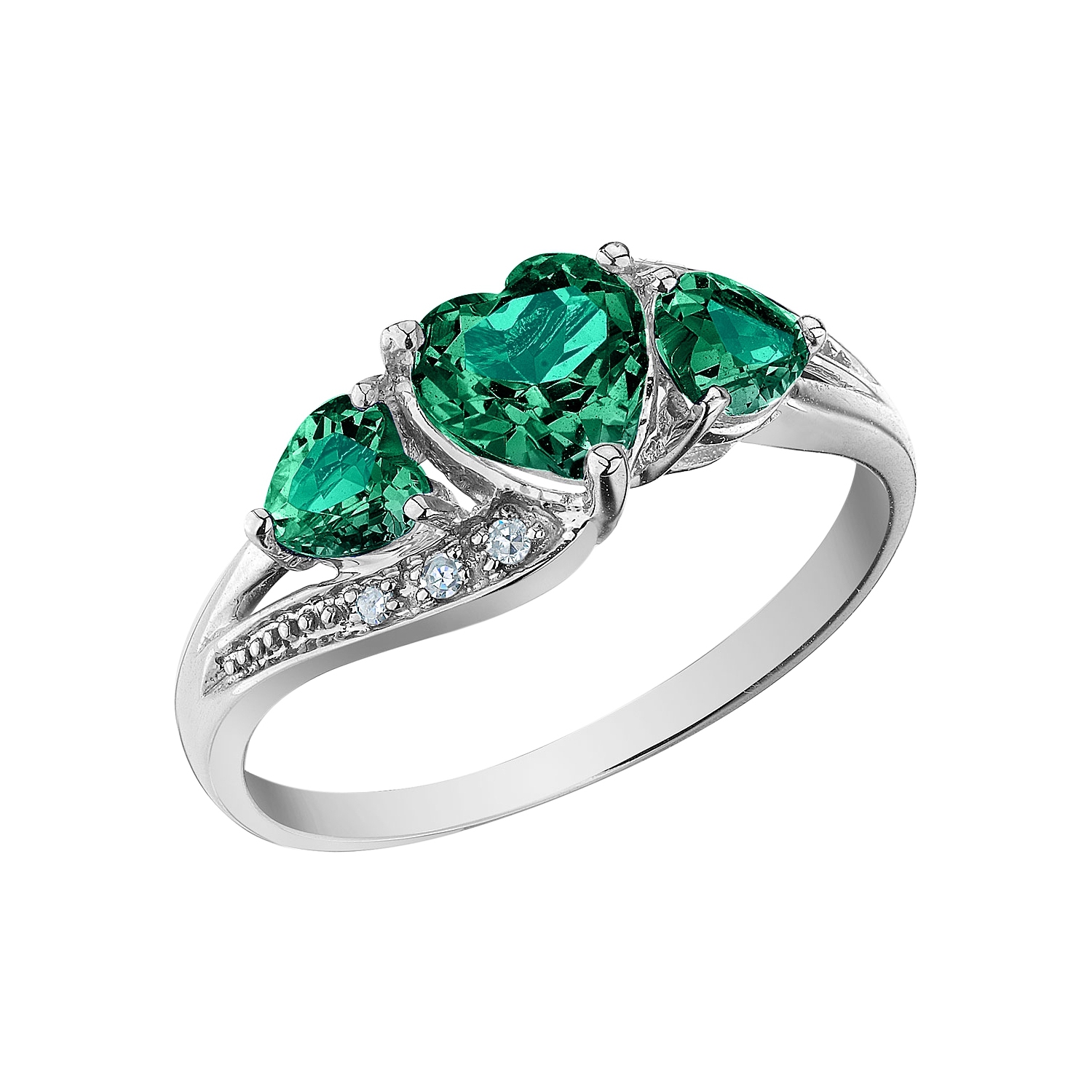 emerald heart ring