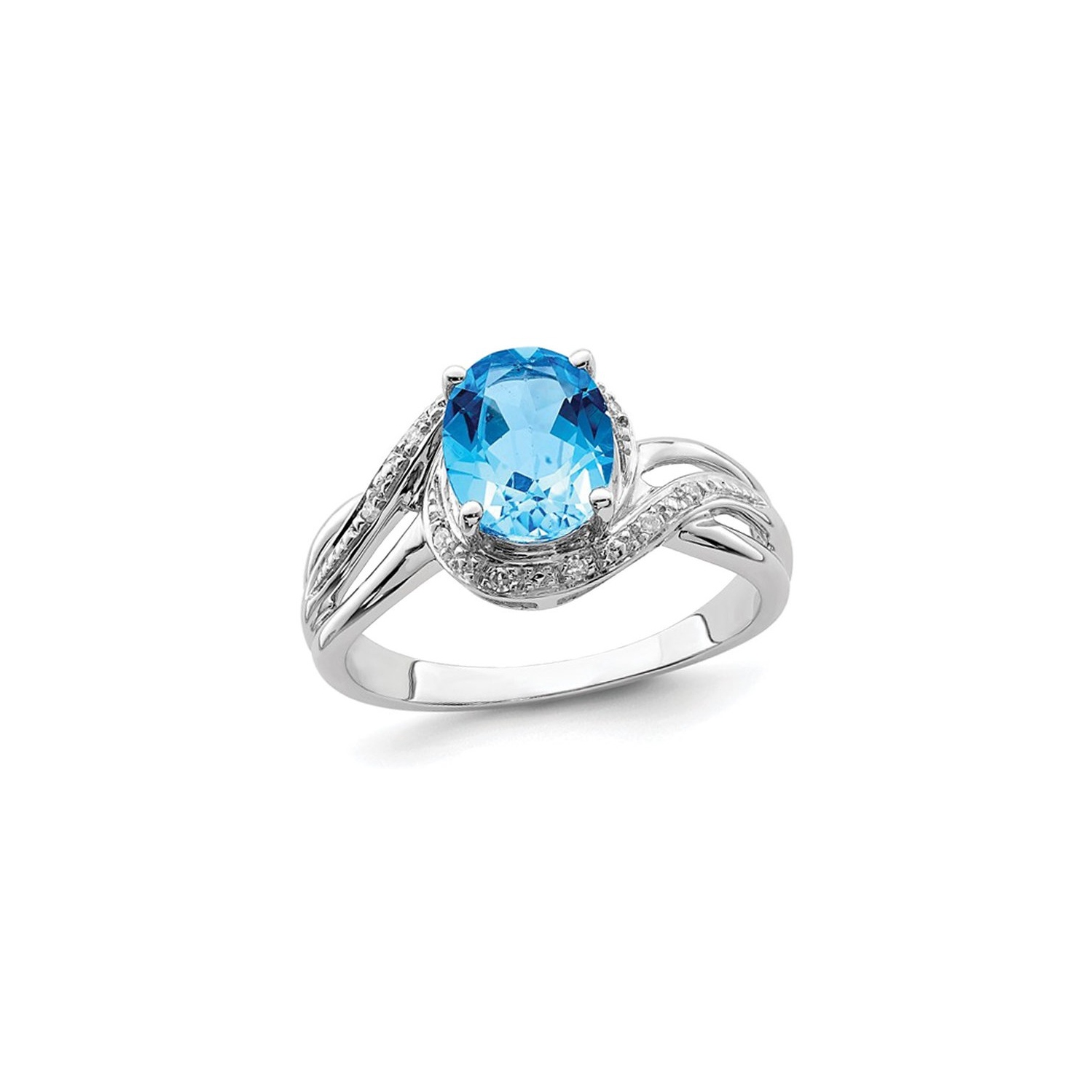 2.25 Carat Swiss Blue Topaz Ring in Sterling Silver