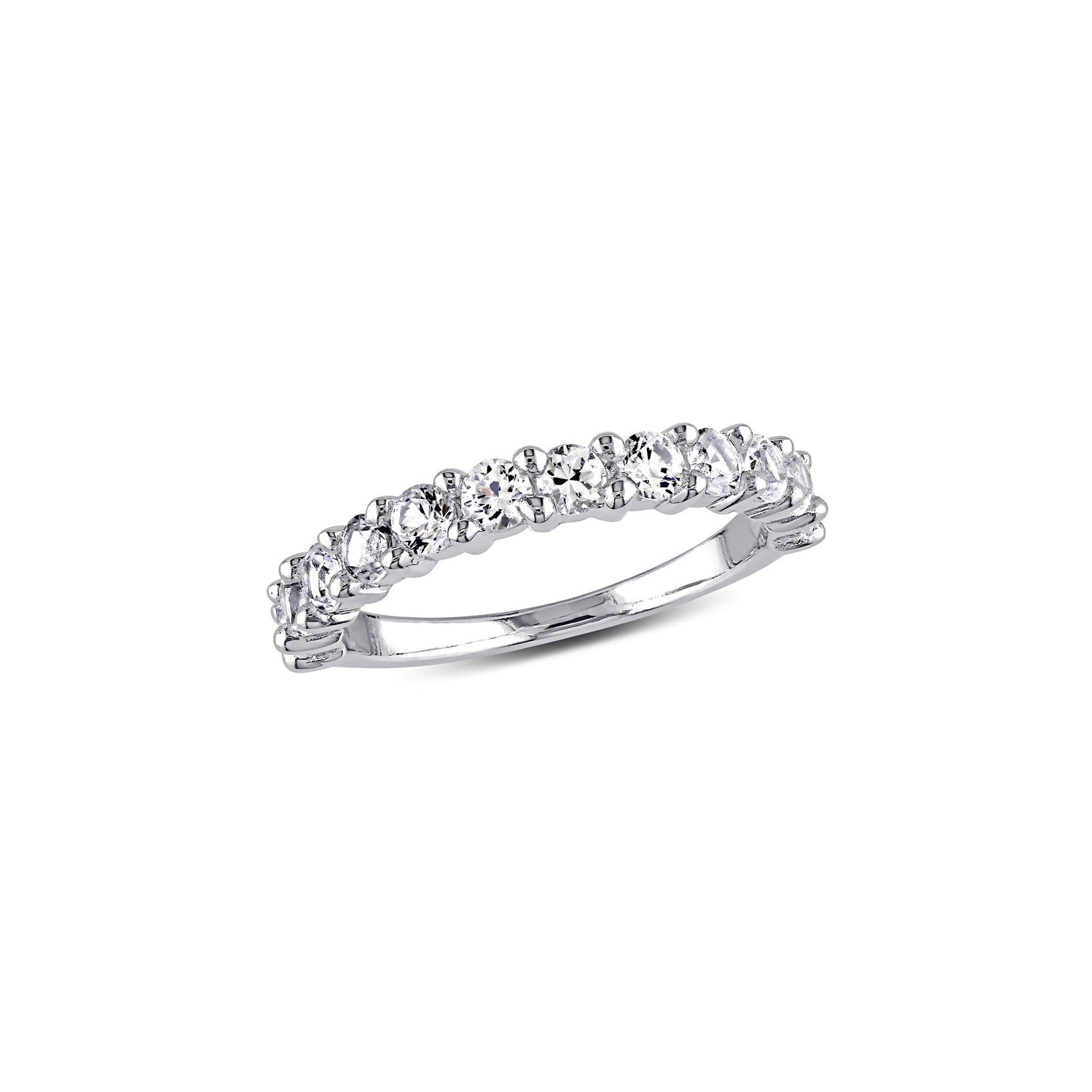 1.00 Carat Lab-Created White Sapphire Stackable Ring In Sterling Silver