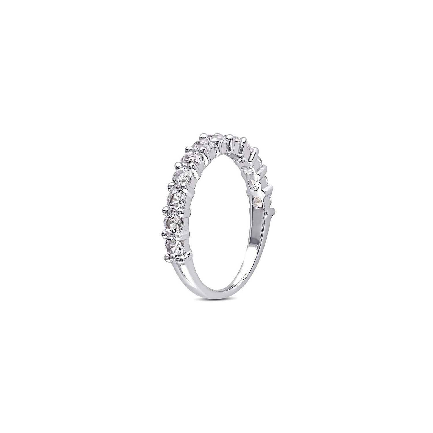 1.00 Carat Lab-Created White Sapphire Stackable Ring In Sterling Silver