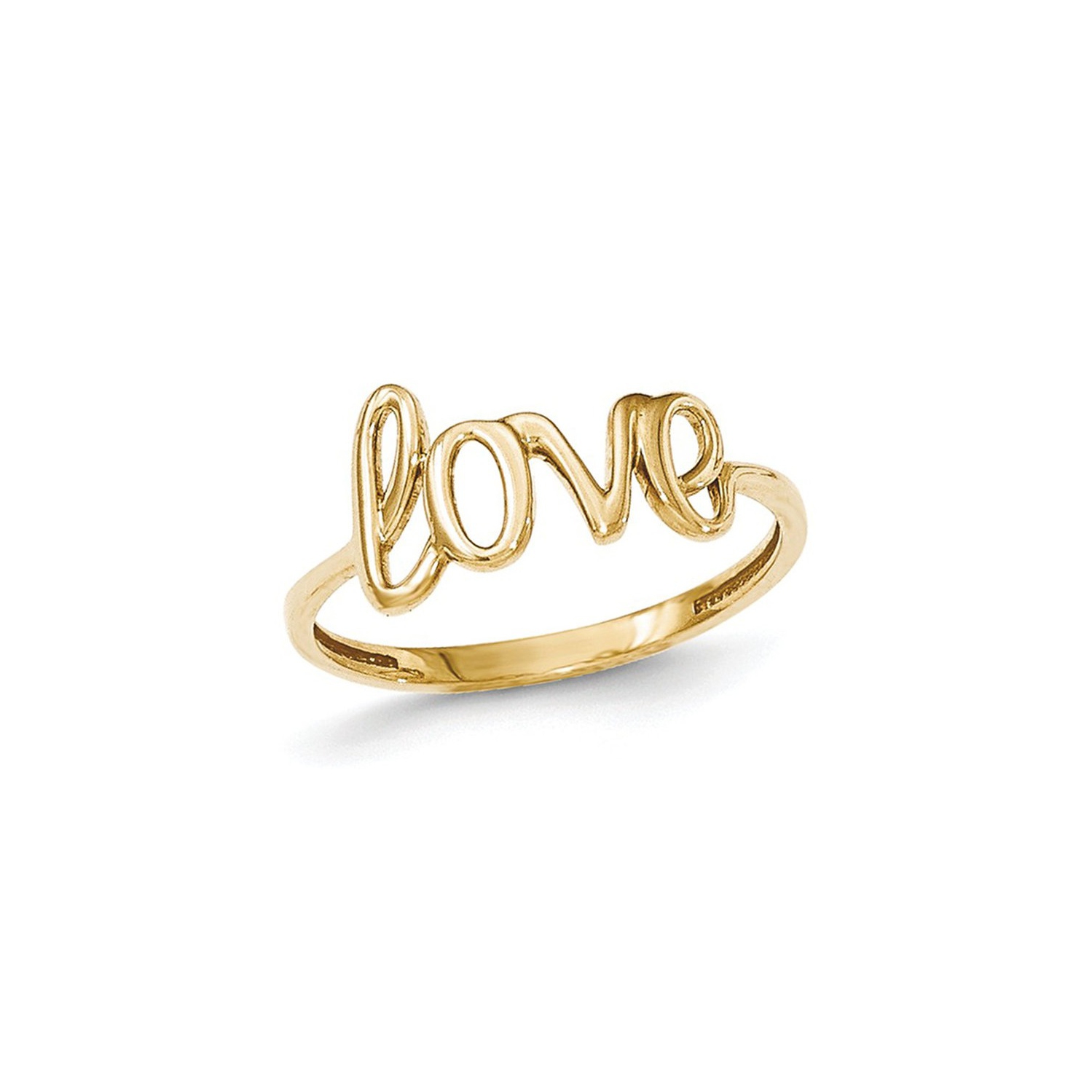 Ladies 14K Yellow Gold Polished Love Ring