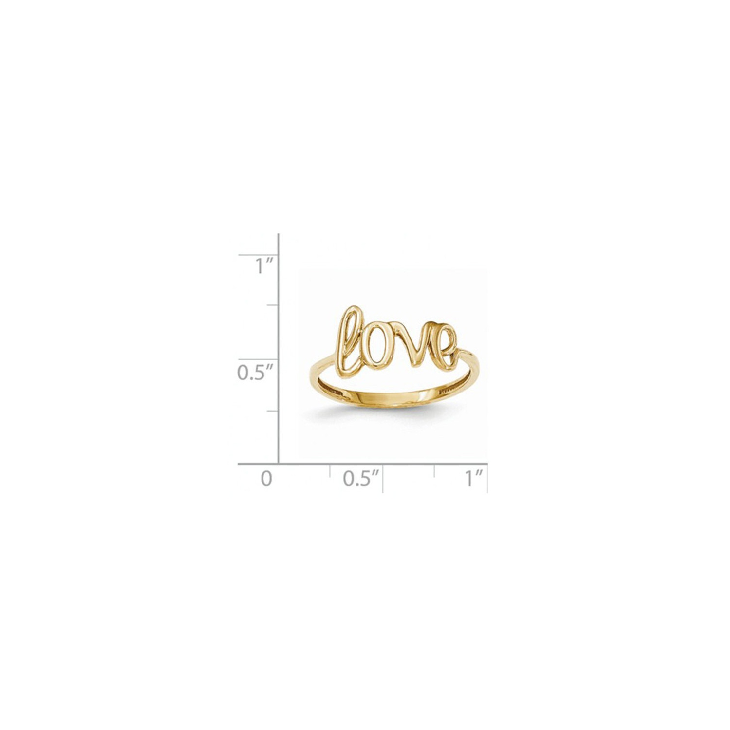 Ladies 14K Yellow Gold Polished Love Ring