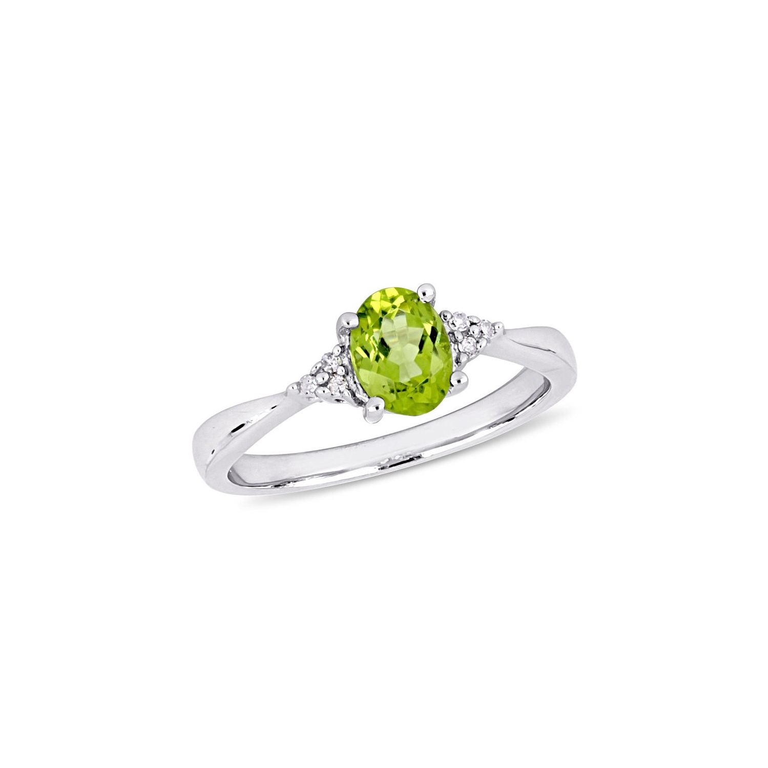 4/5 Carat Green Peridot Ring in Sterling Silver
