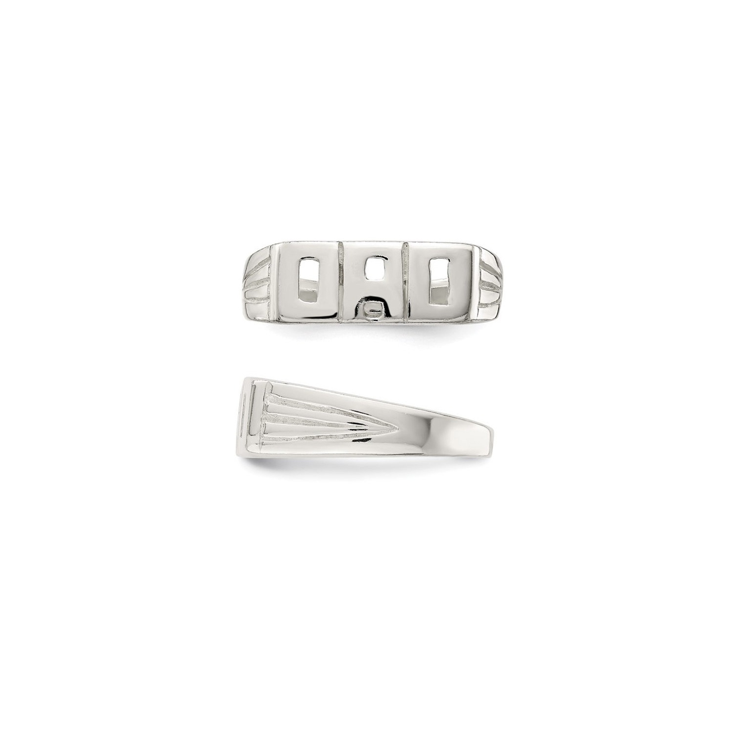 Bague PAPA en argent sterling poli pour hommes