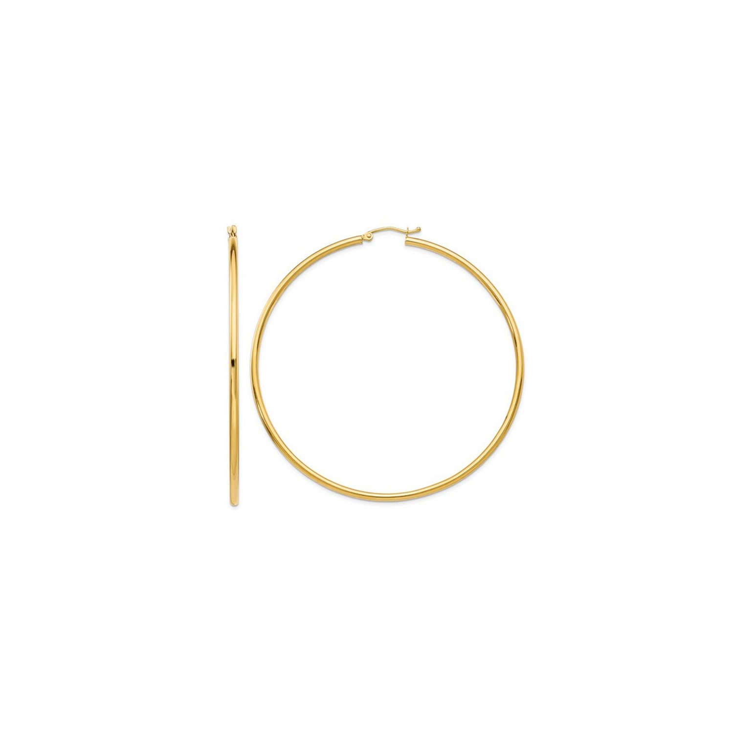 14K Yellow Gold Large Hoop Earrings