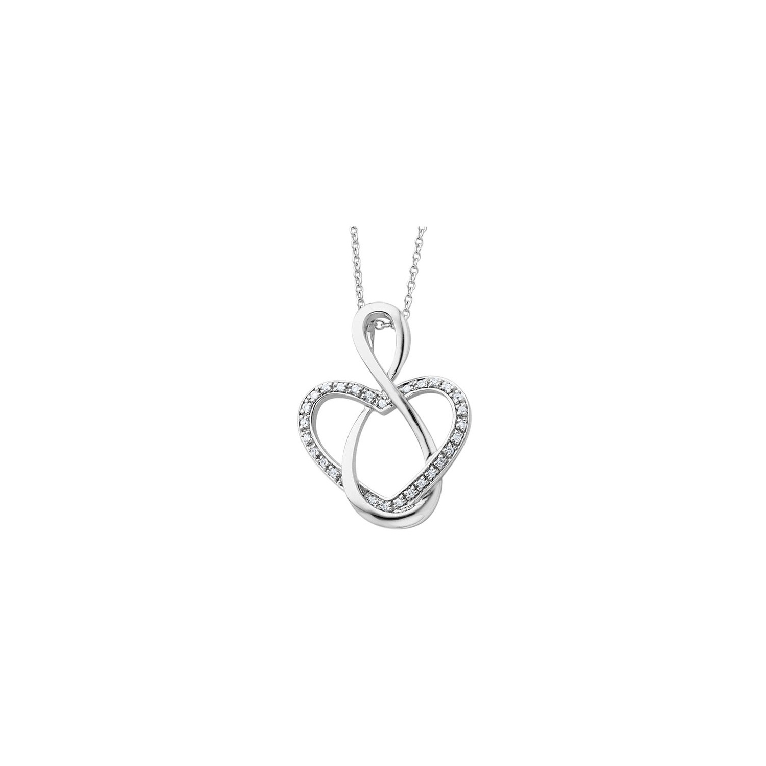 Lifetime Friend Pendant Necklace in Sterling Silver with Synthetic Cubic Zirconia