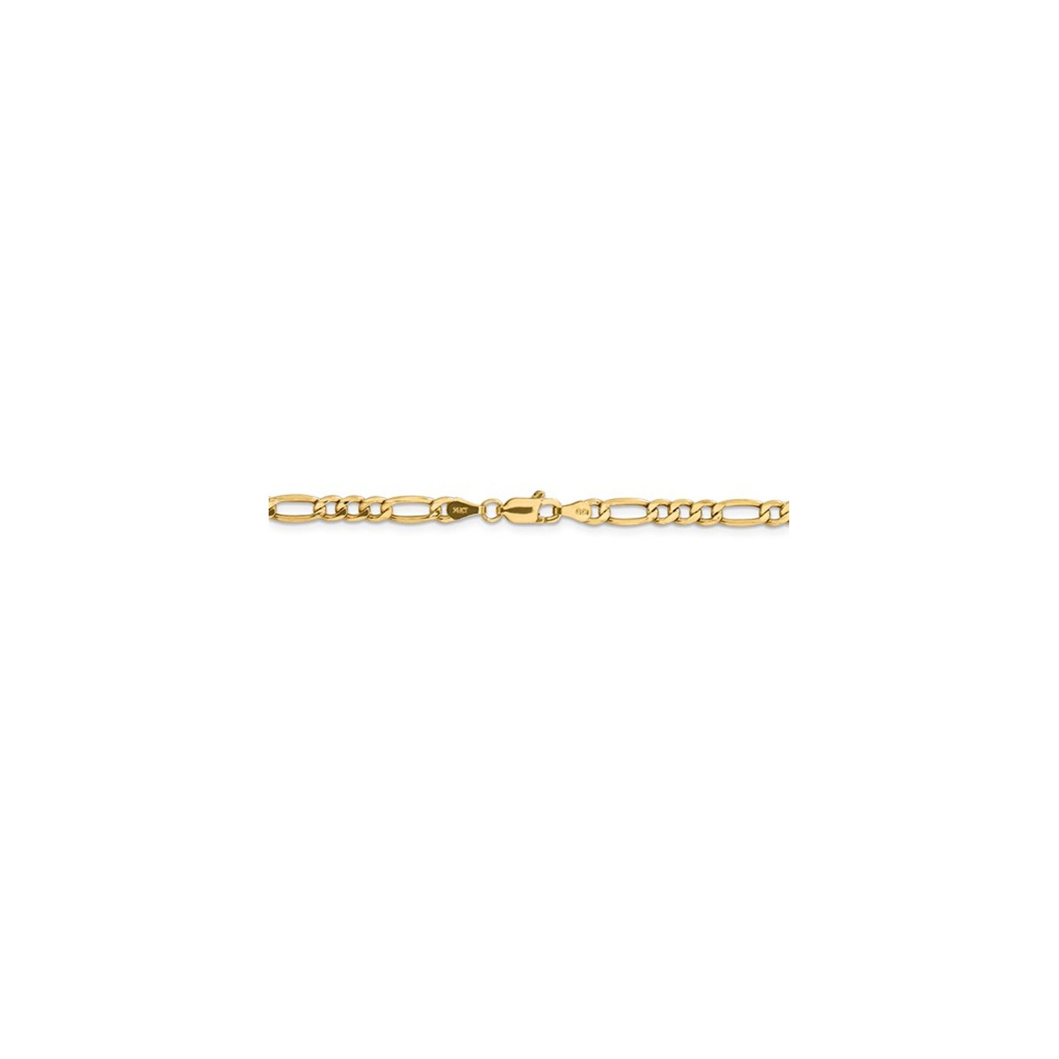 14K Yellow Gold Figaro Chain Necklace 24 Inches