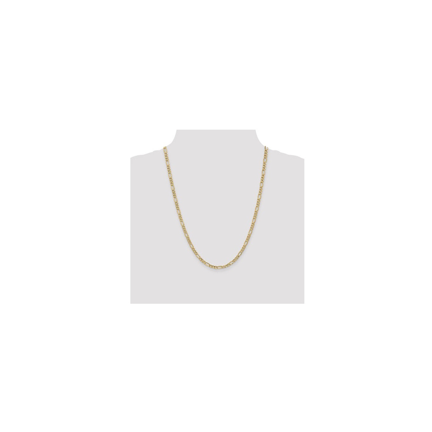 14K Yellow Gold Figaro Chain Necklace 24 Inches