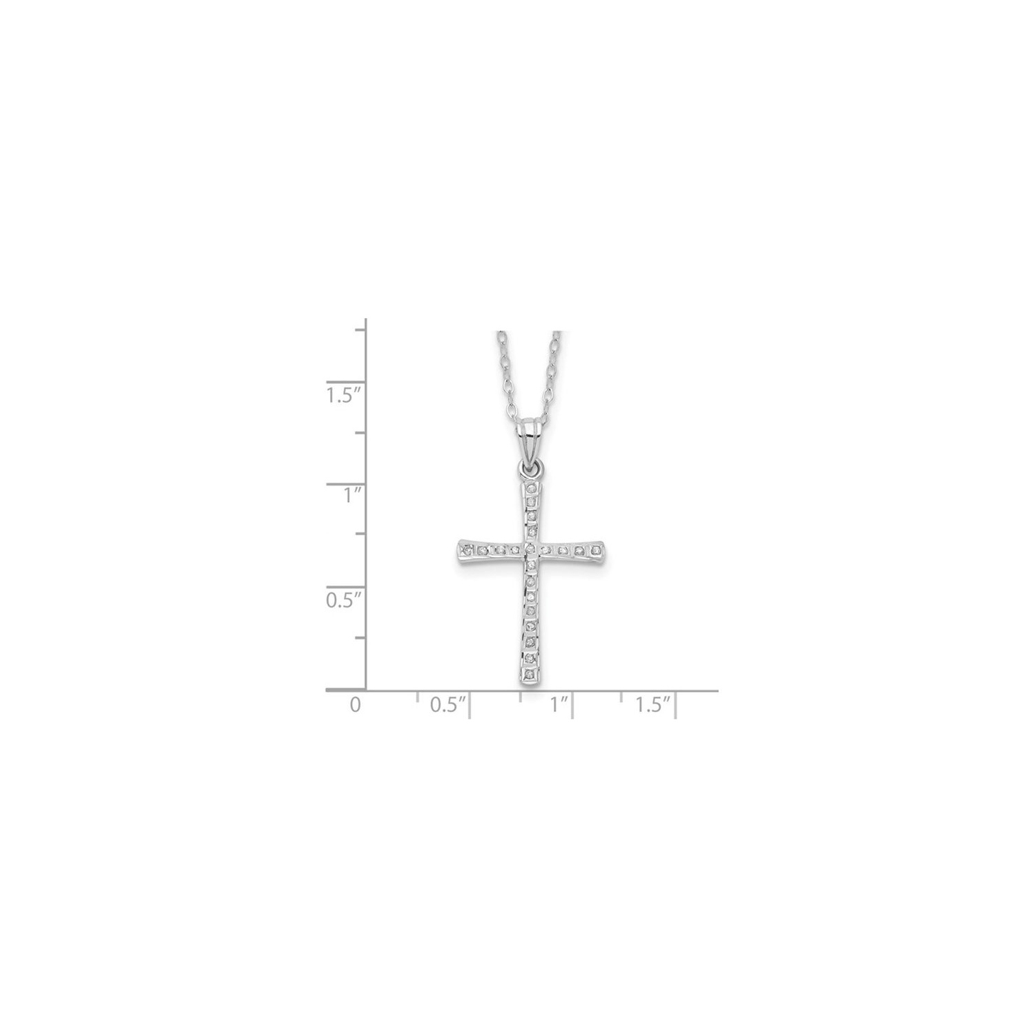 Sterling Silver Cross Pendant Necklace with Chain