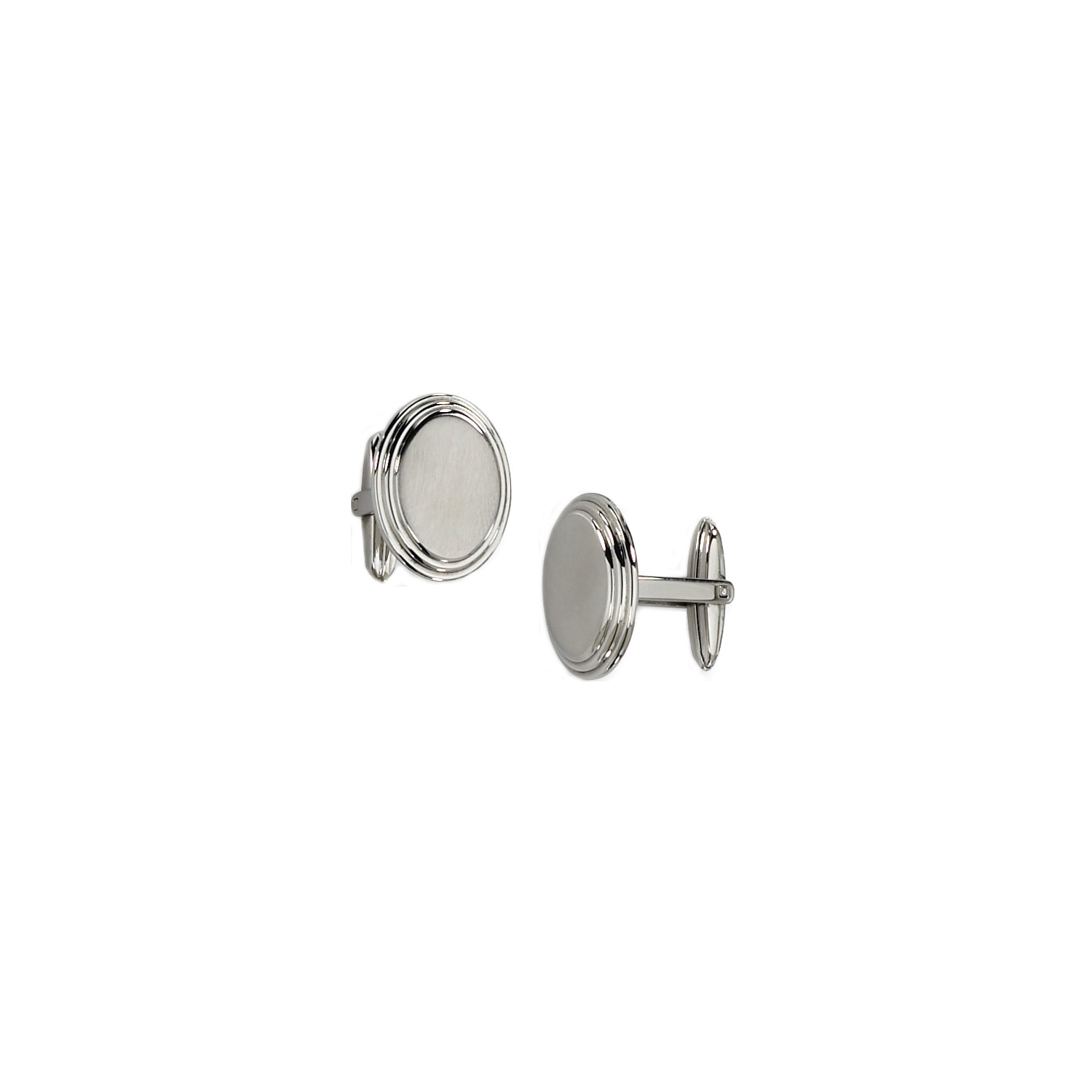 Stainless Steel Polished Chisel Cuff Links for Him