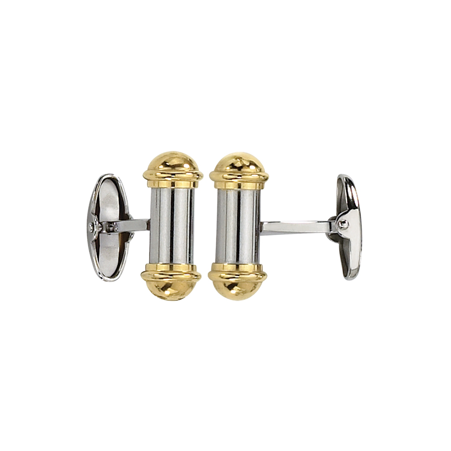 Mens Stainless Steel 24k Gold Plating Cuff Links