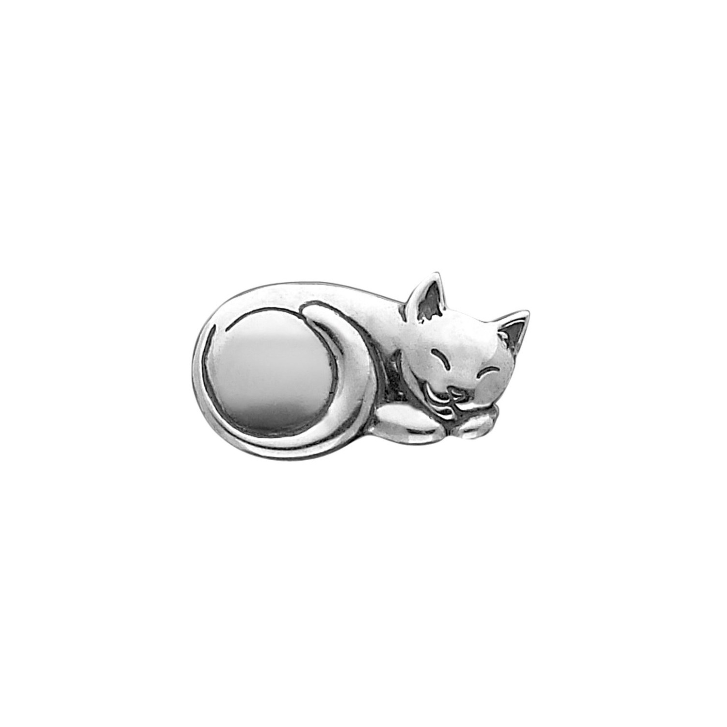 Broche chat en argent sterling