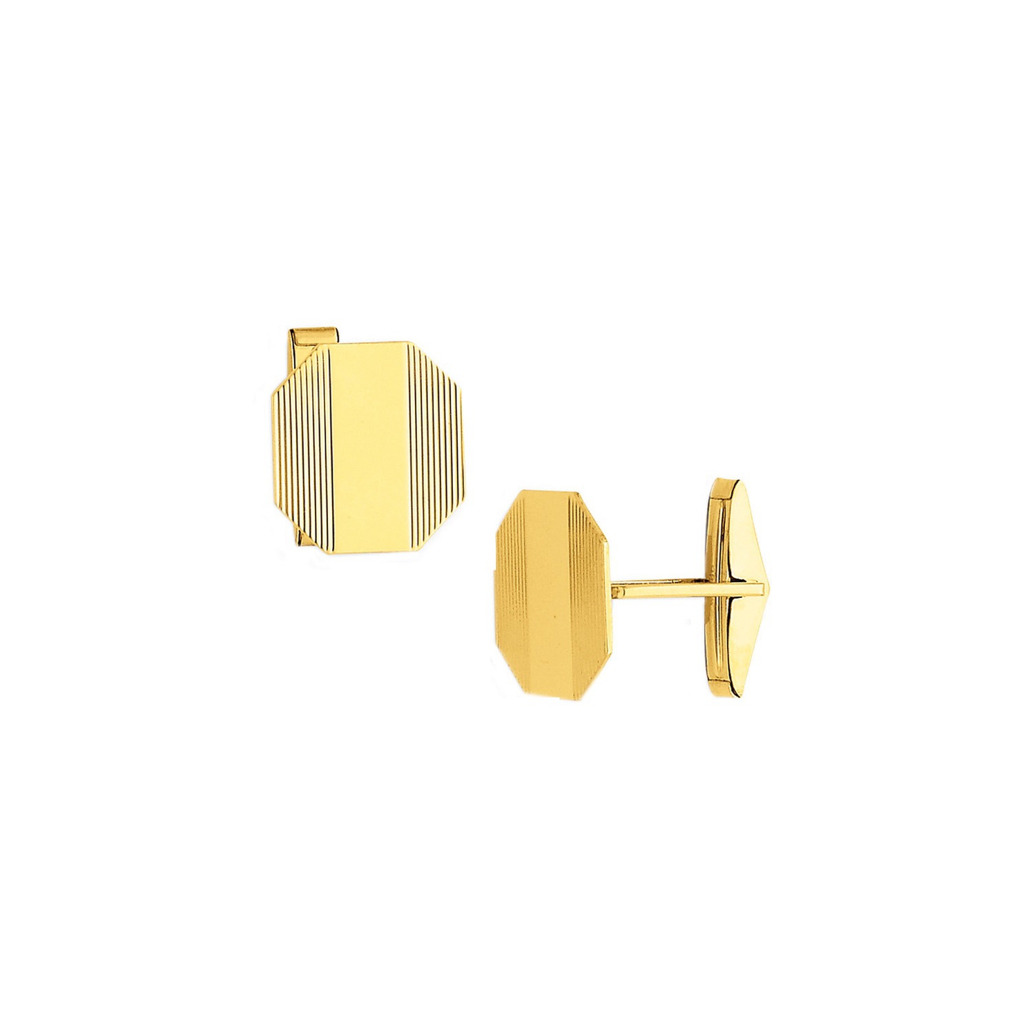 Mens Cuff Links in 14K Yellow Gold