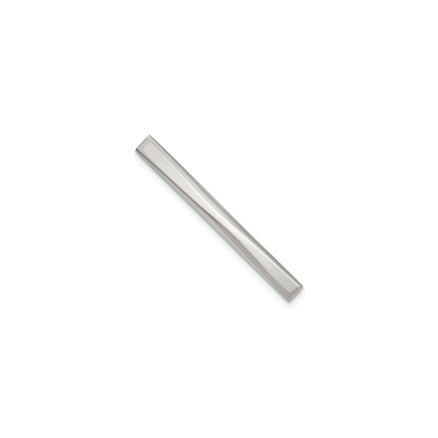 Mens Chisel Tie Bar in Stainless Steel