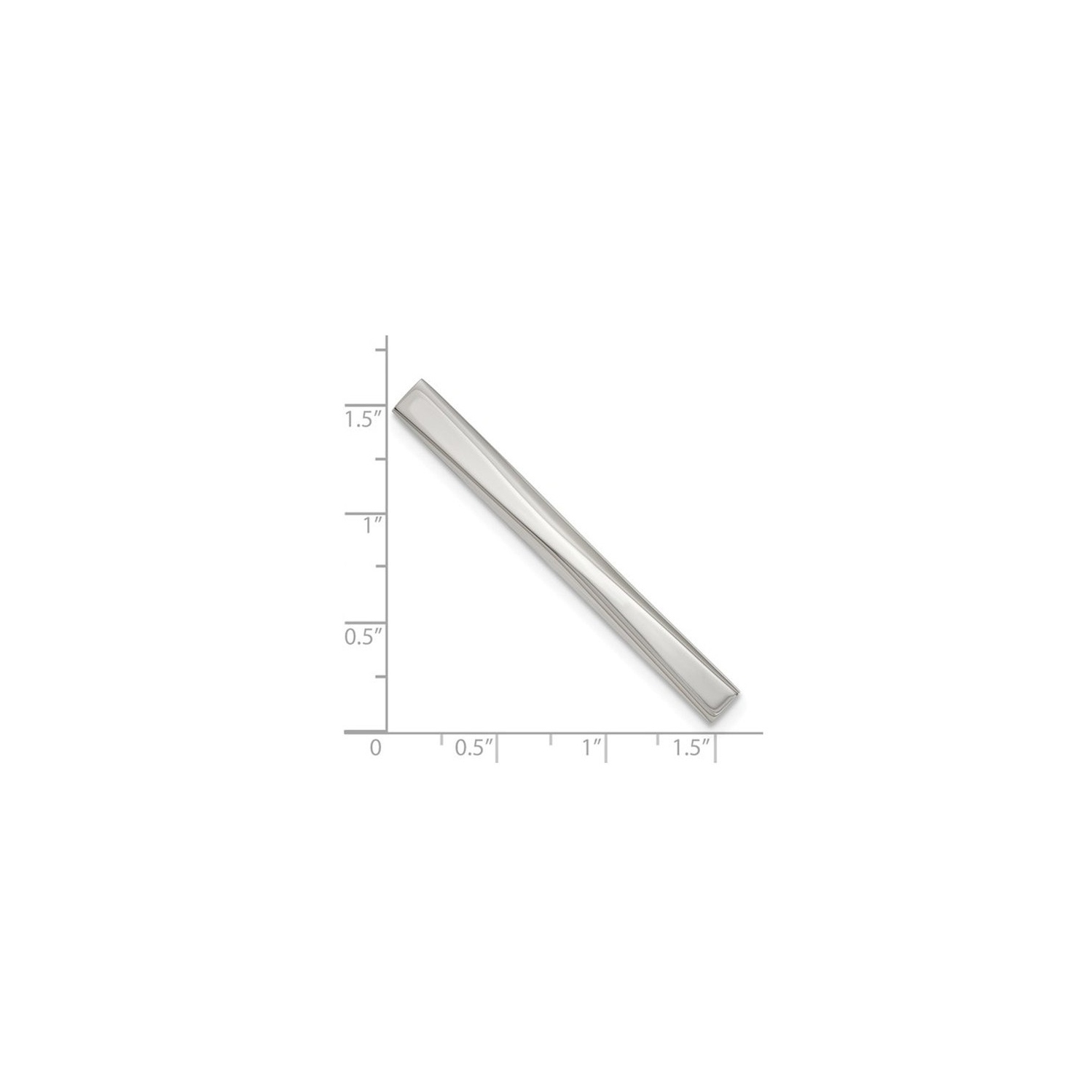 Mens Chisel Tie Bar in Stainless Steel