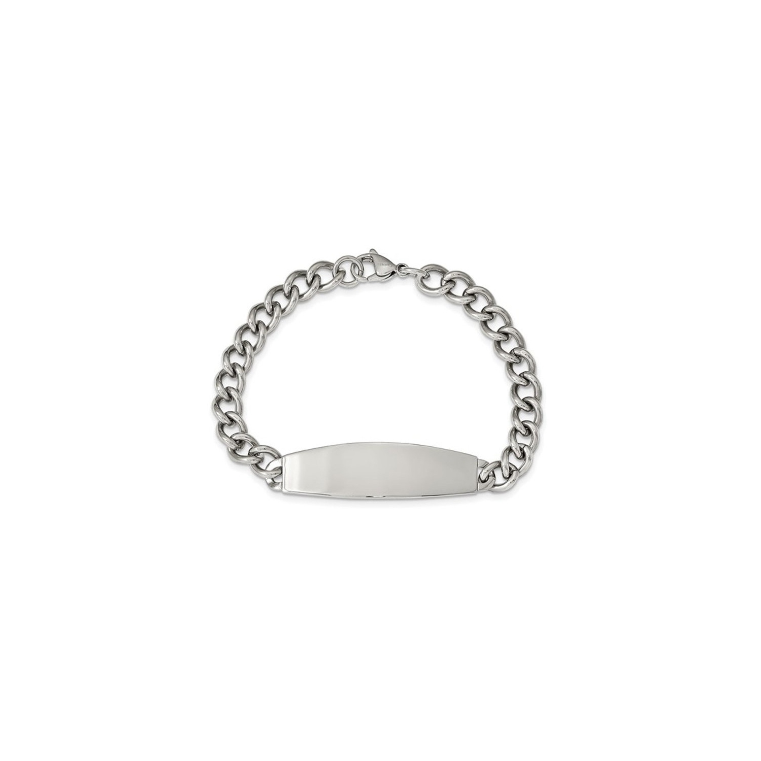 Bracelet d'identité homme en acier inoxydable, 8.75 po