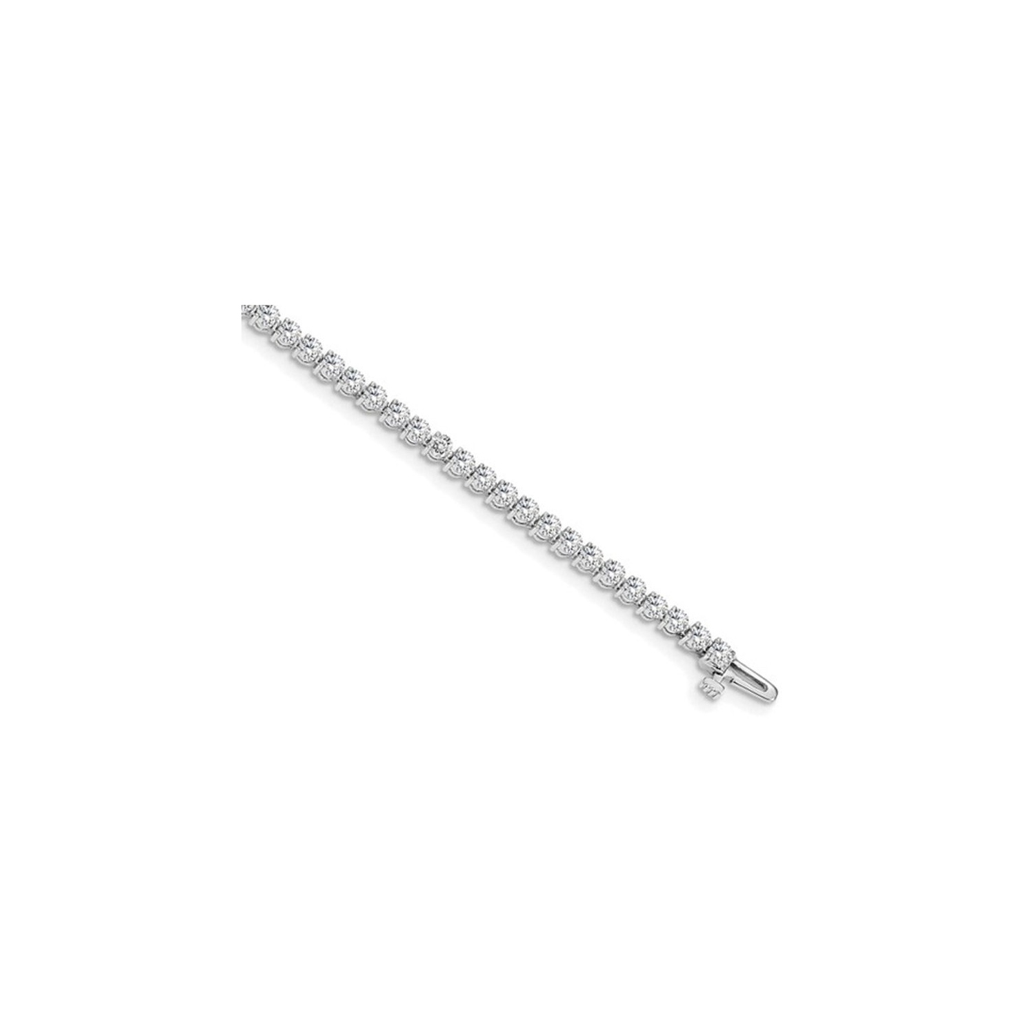 2.40 Carat Lab Grown Diamond Tennis Bracelet in 14K White Gold
