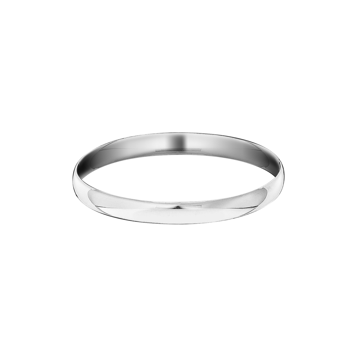 Bracelet jonc poli à enfiler en argent sterling