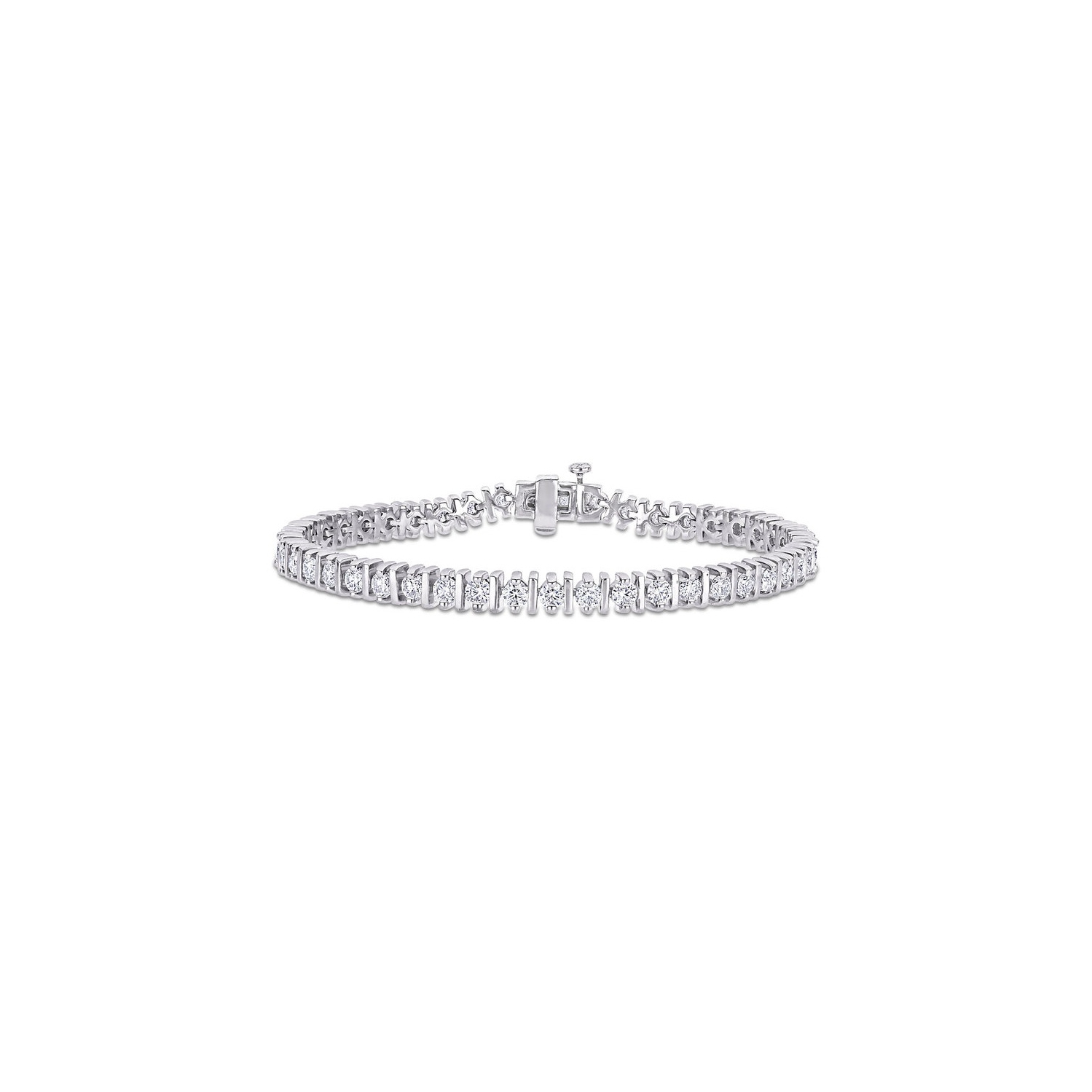 4.50 Carat Lab-Created Moissanite Tennis Bracelet in Sterling Silver
