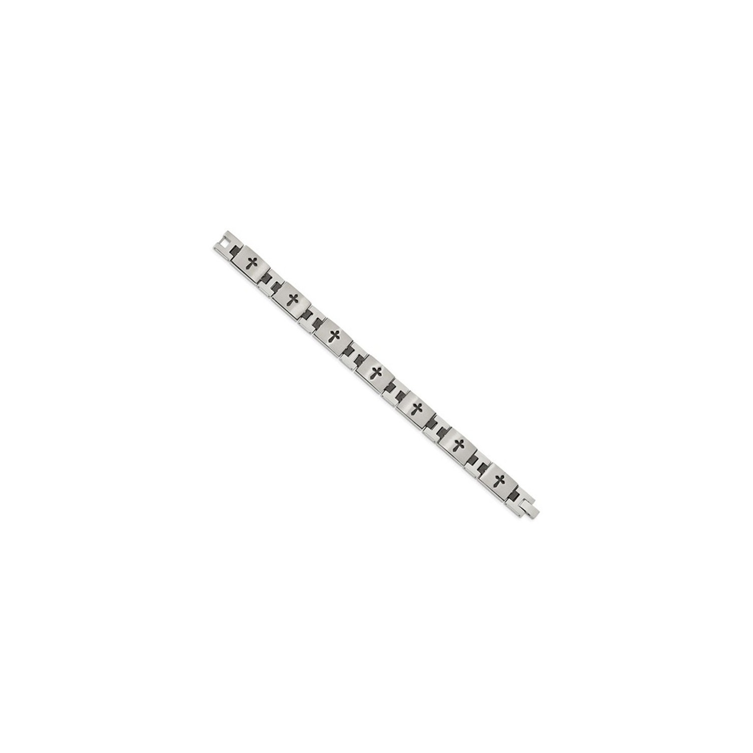 Mens Stainless Stee Antiqued Fleur De Lis Bracelet Bracelet