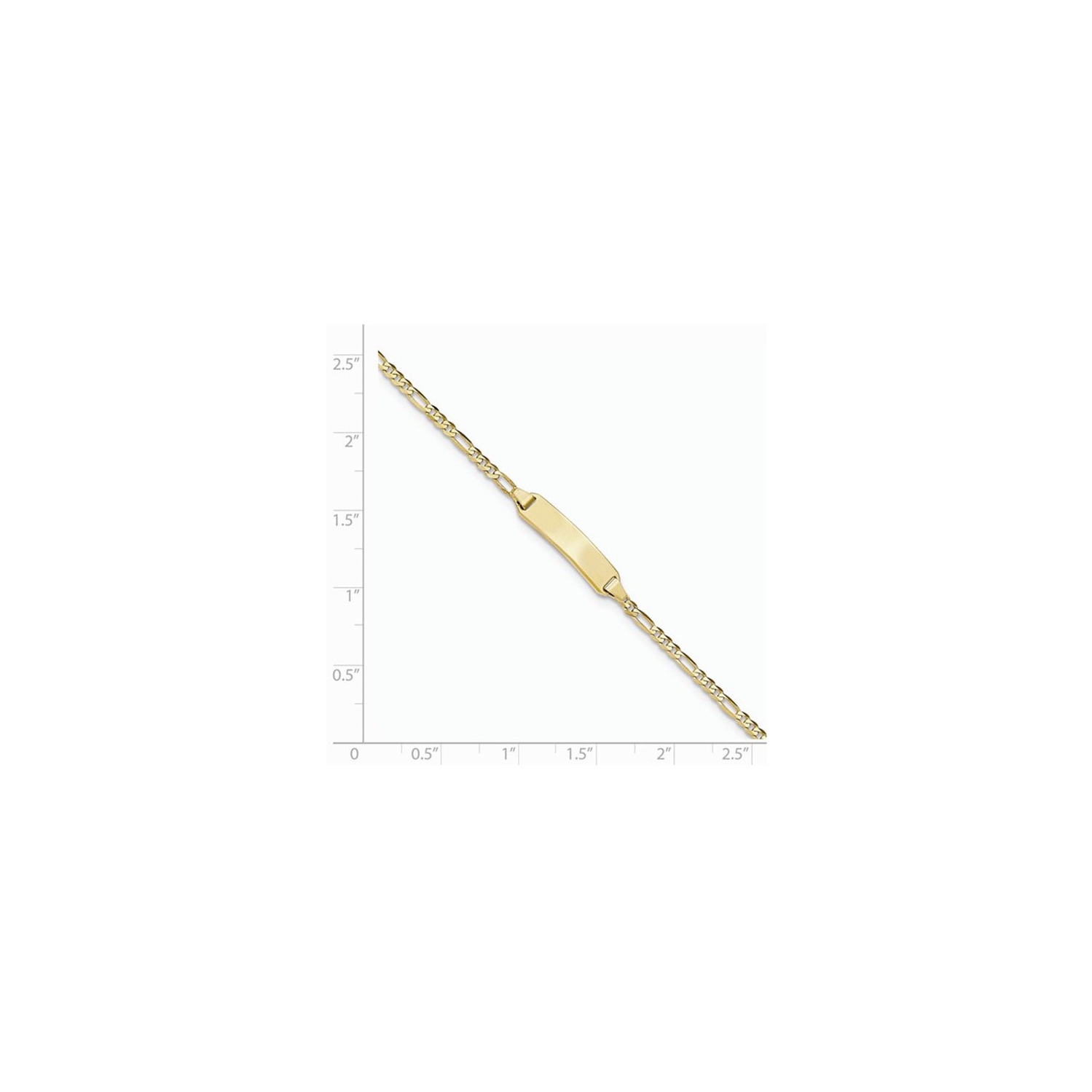 Bracelet figaro à conduire en or jaune 14K ct