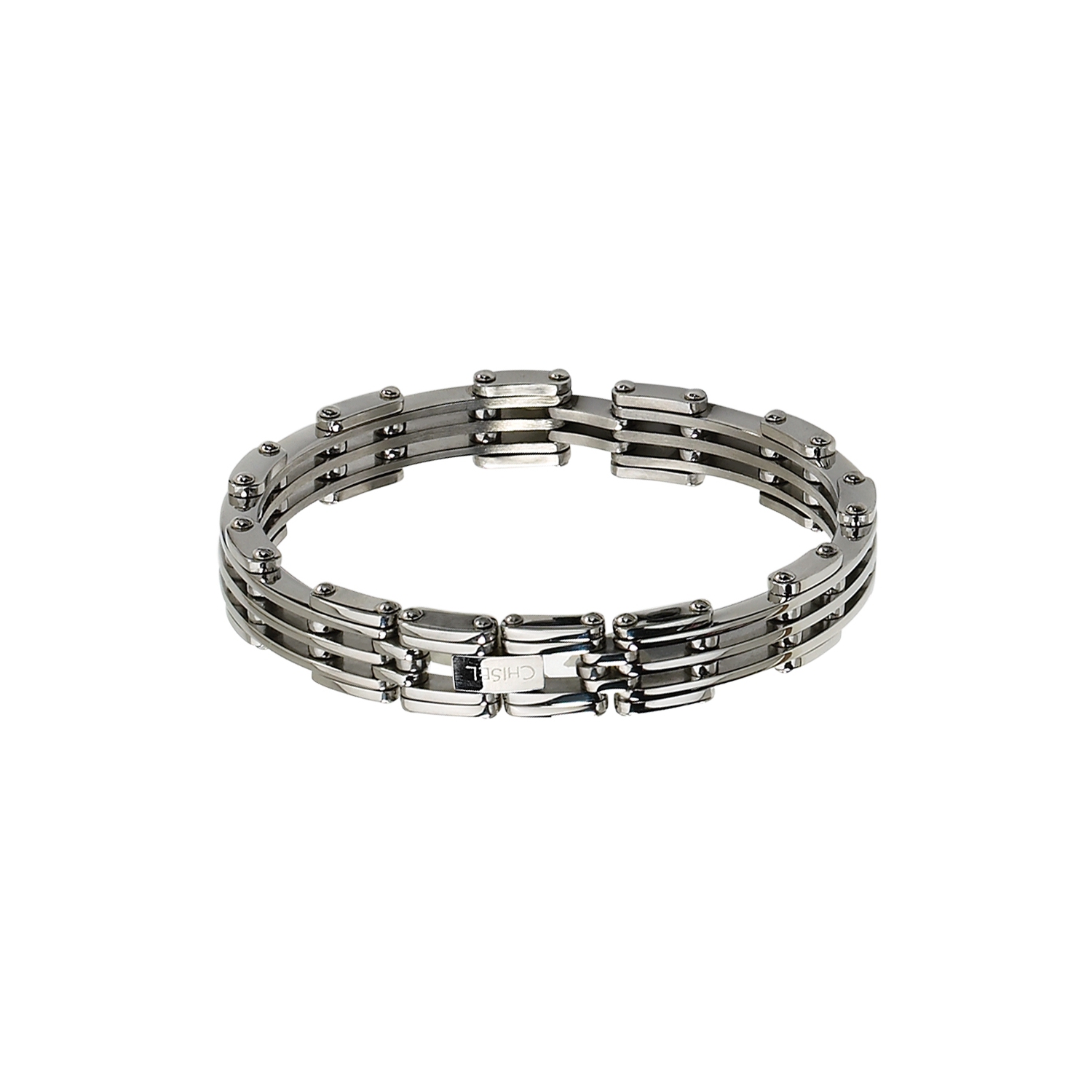 Mens Link Bracelet in Stainless Steel