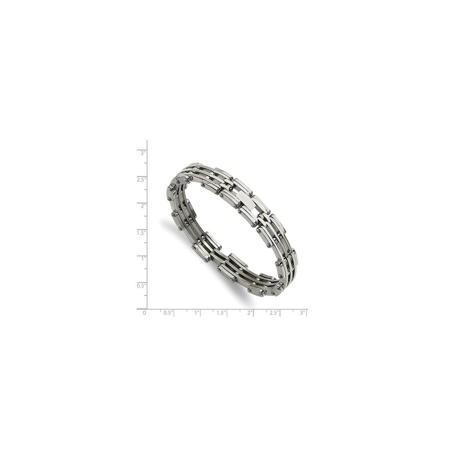 Mens Link Bracelet in Stainless Steel