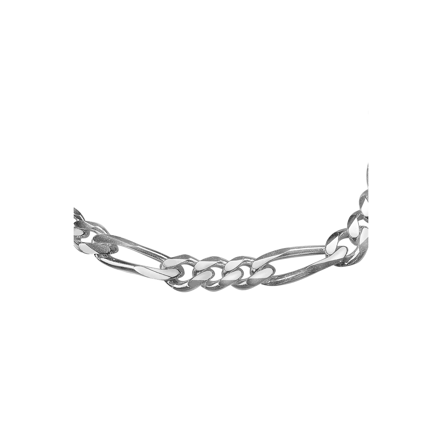 Bracelet homme chaîne Figaro 8 po en argent sterling