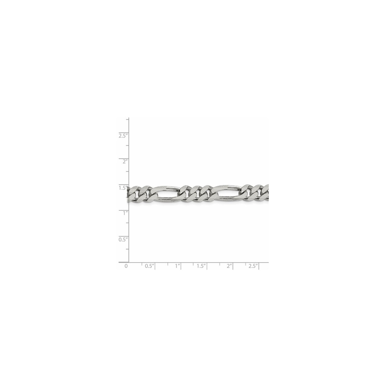 Bracelet homme chaîne Figaro 8 po en argent sterling