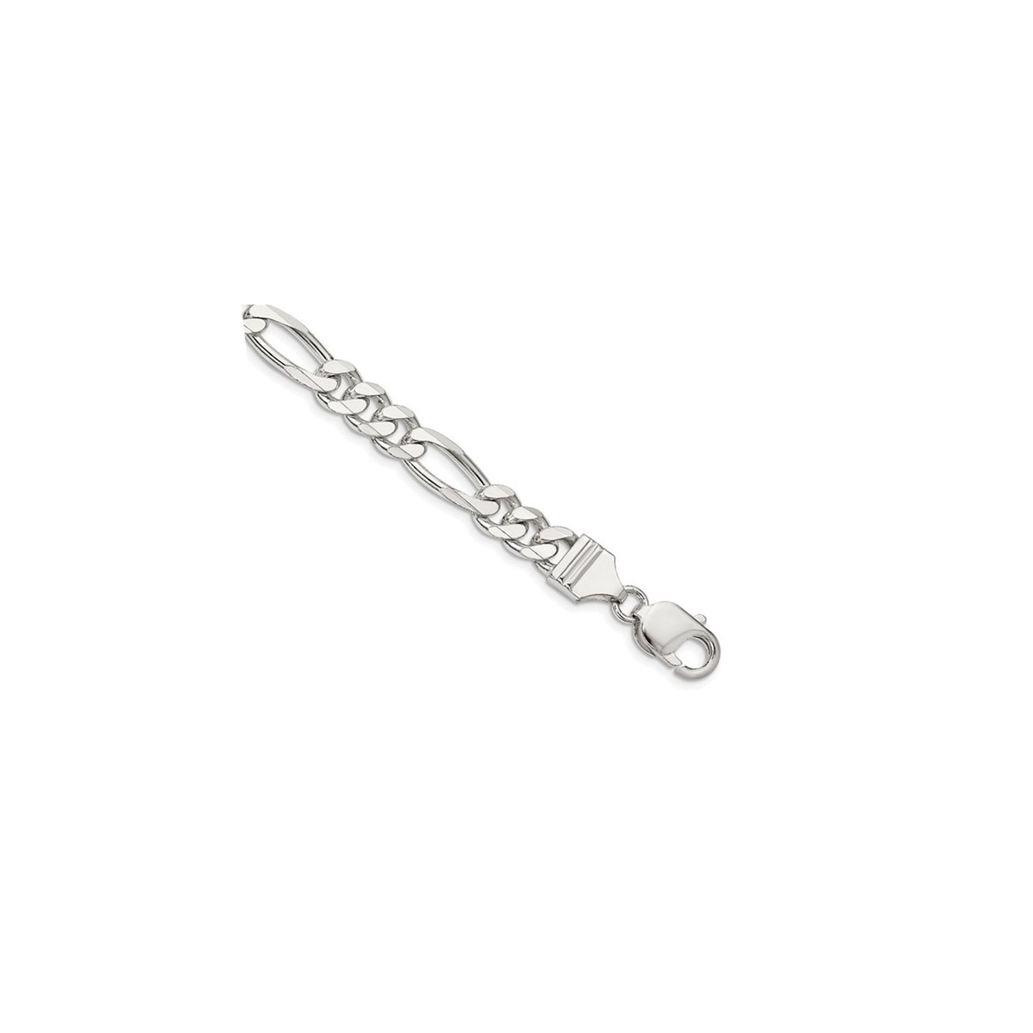 Bracelet homme chaîne Figaro 8 po en argent sterling