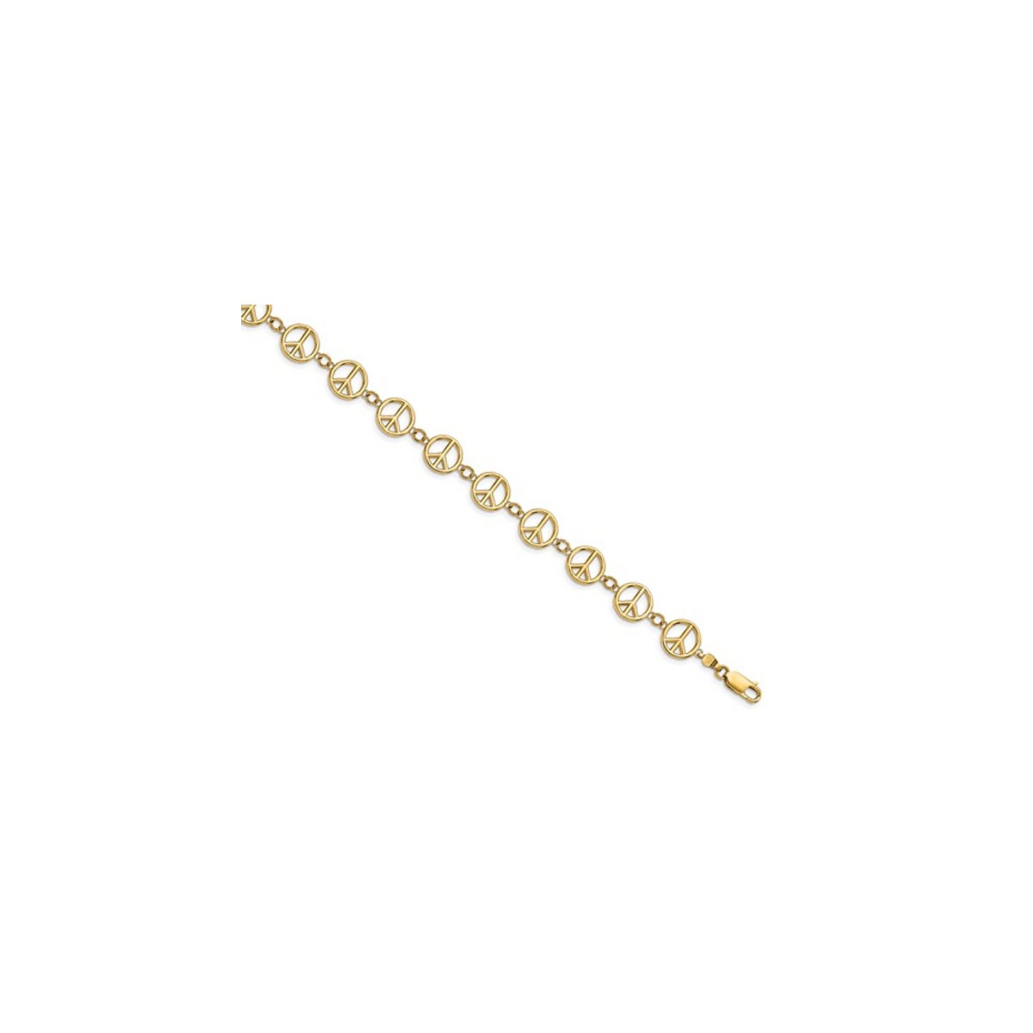 Bracelet signe de la paix en or jaune 14 ct