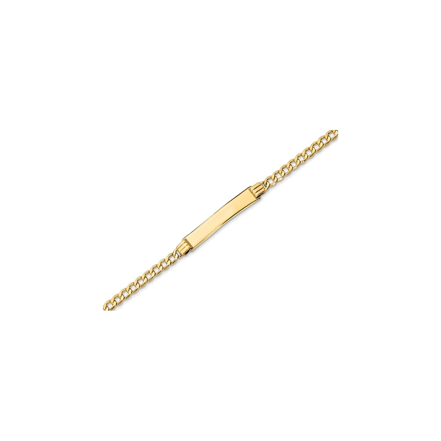 Bracelet d’identité gravé en or jaune 14 ct de 7 po