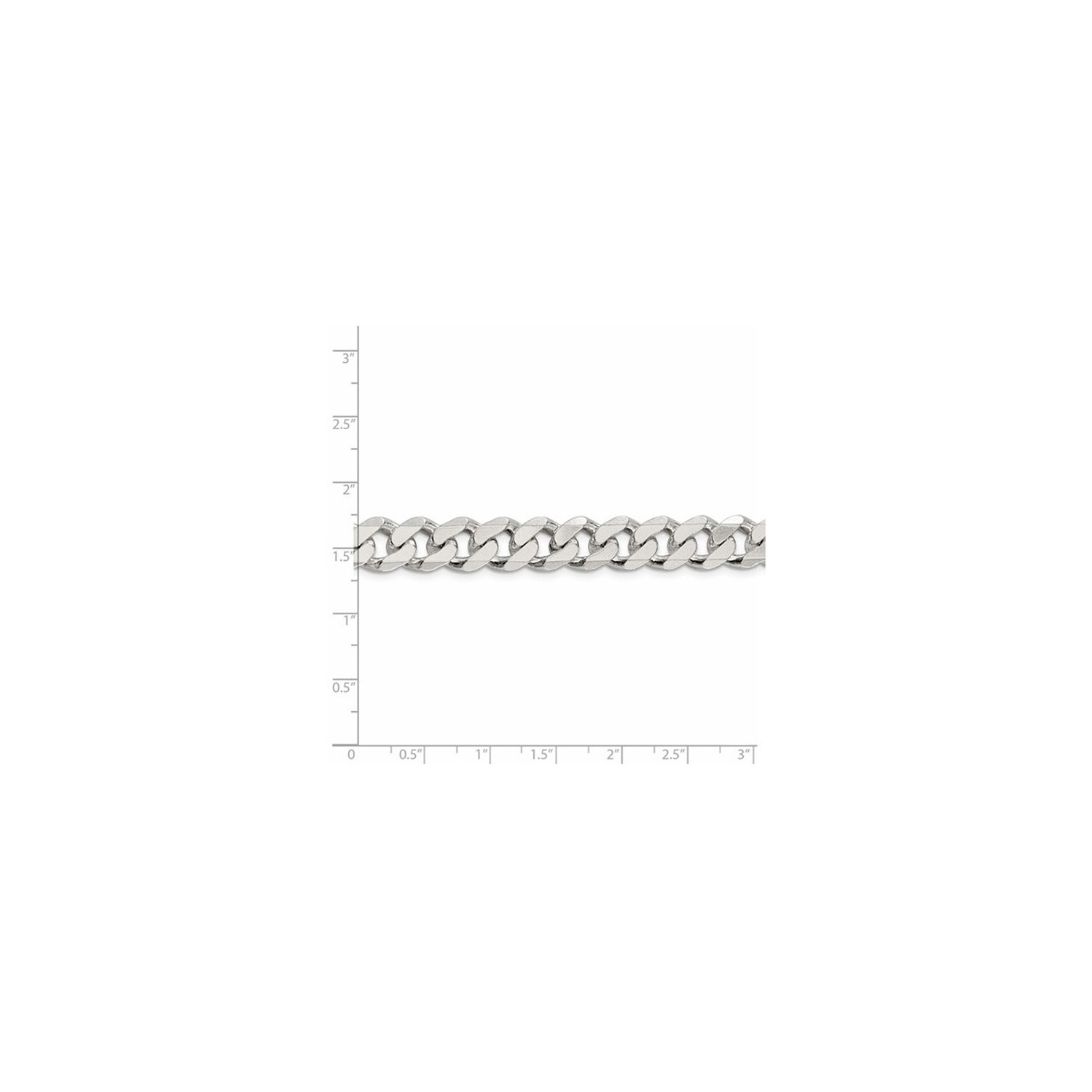 Bracelet gourmette pour homme en argent sterling, 8 po