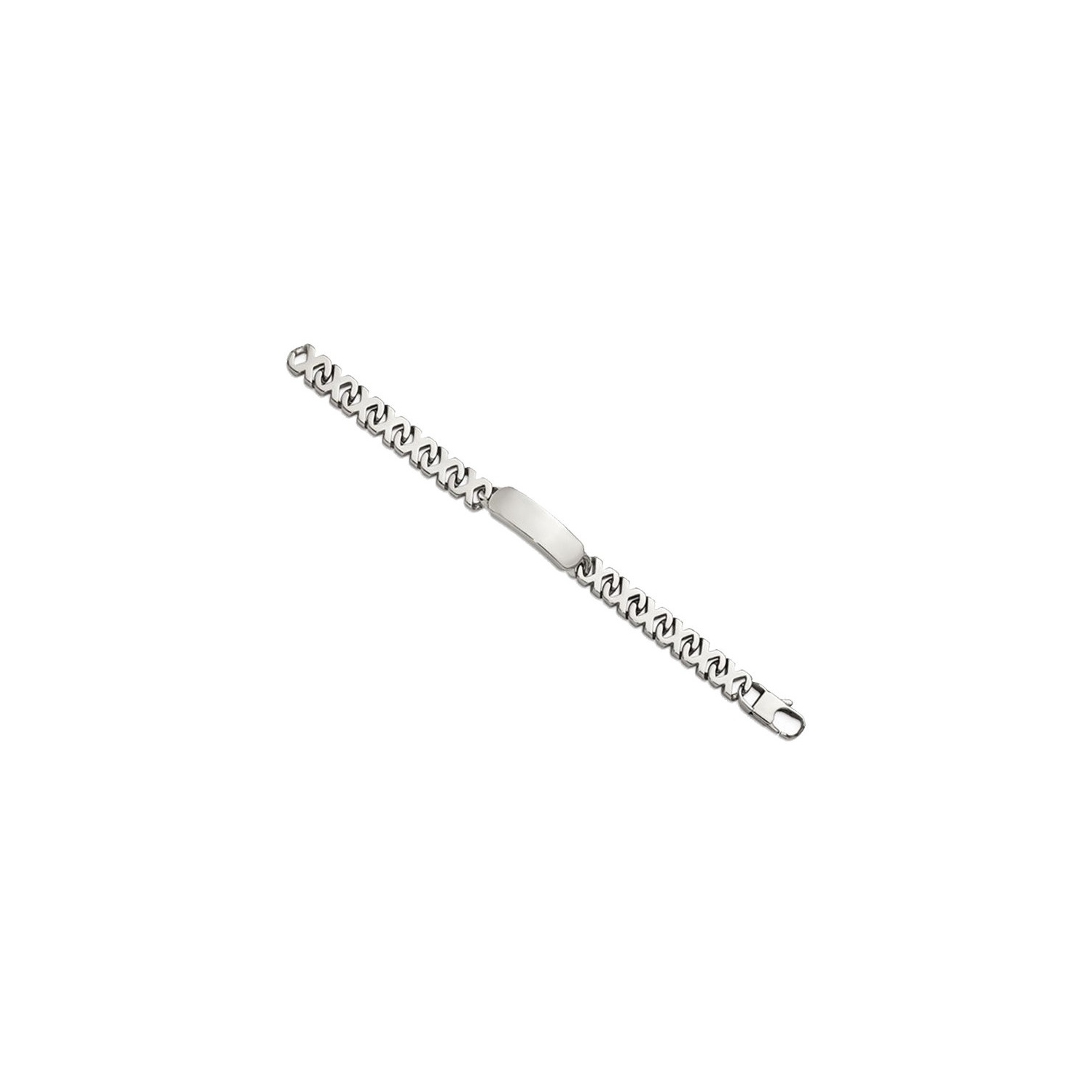 Bracelet d'identification polie à Infinity Link Acier inoxydable 8,25 pouces