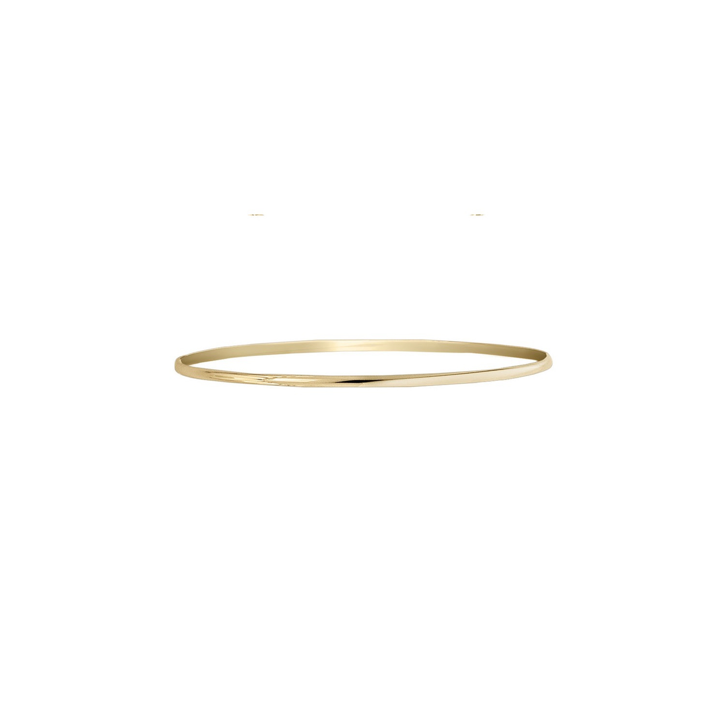 Bracelet demi-rond poli en or jaune 14 ct à enfiler