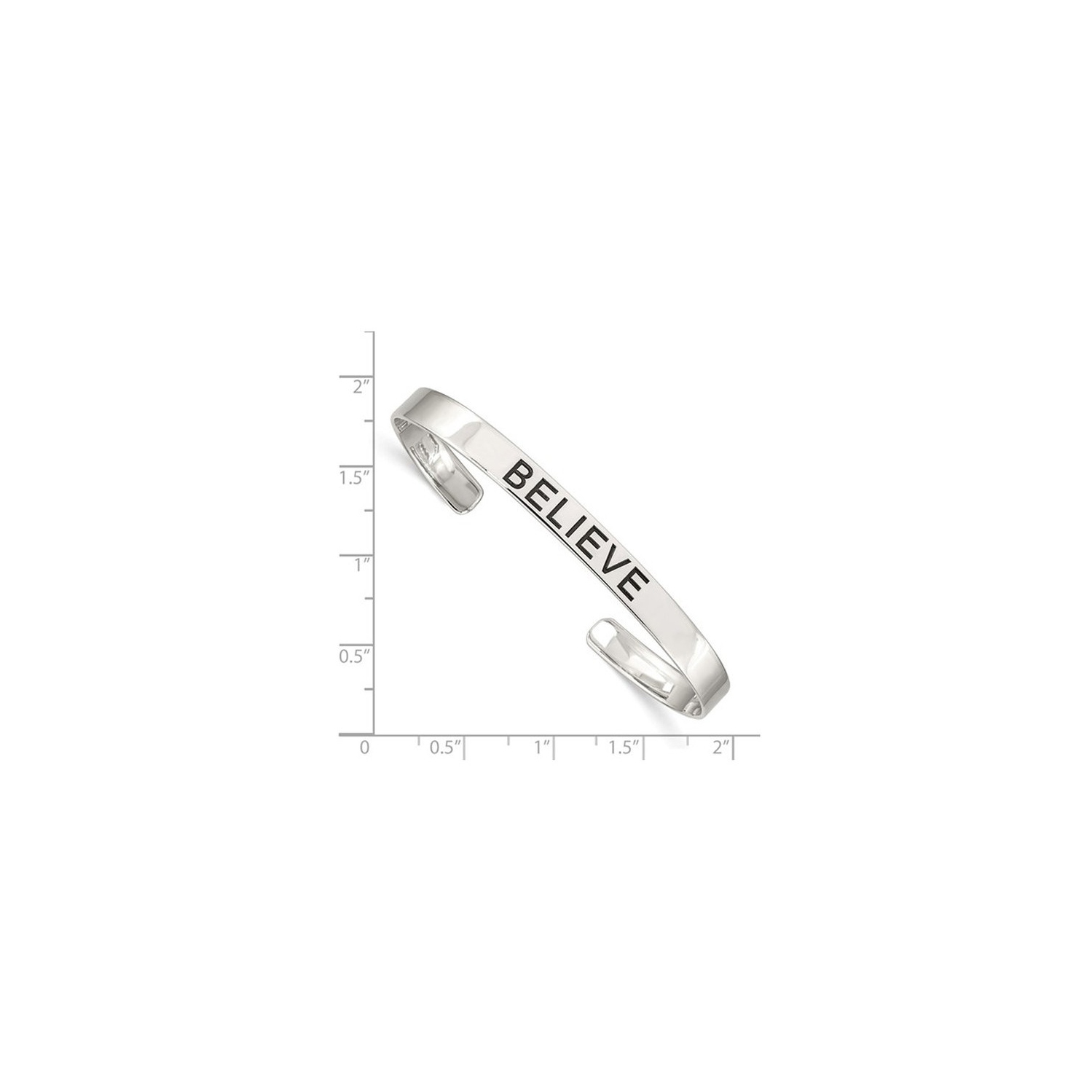 Croire bracelet manchette en argent sterling antique